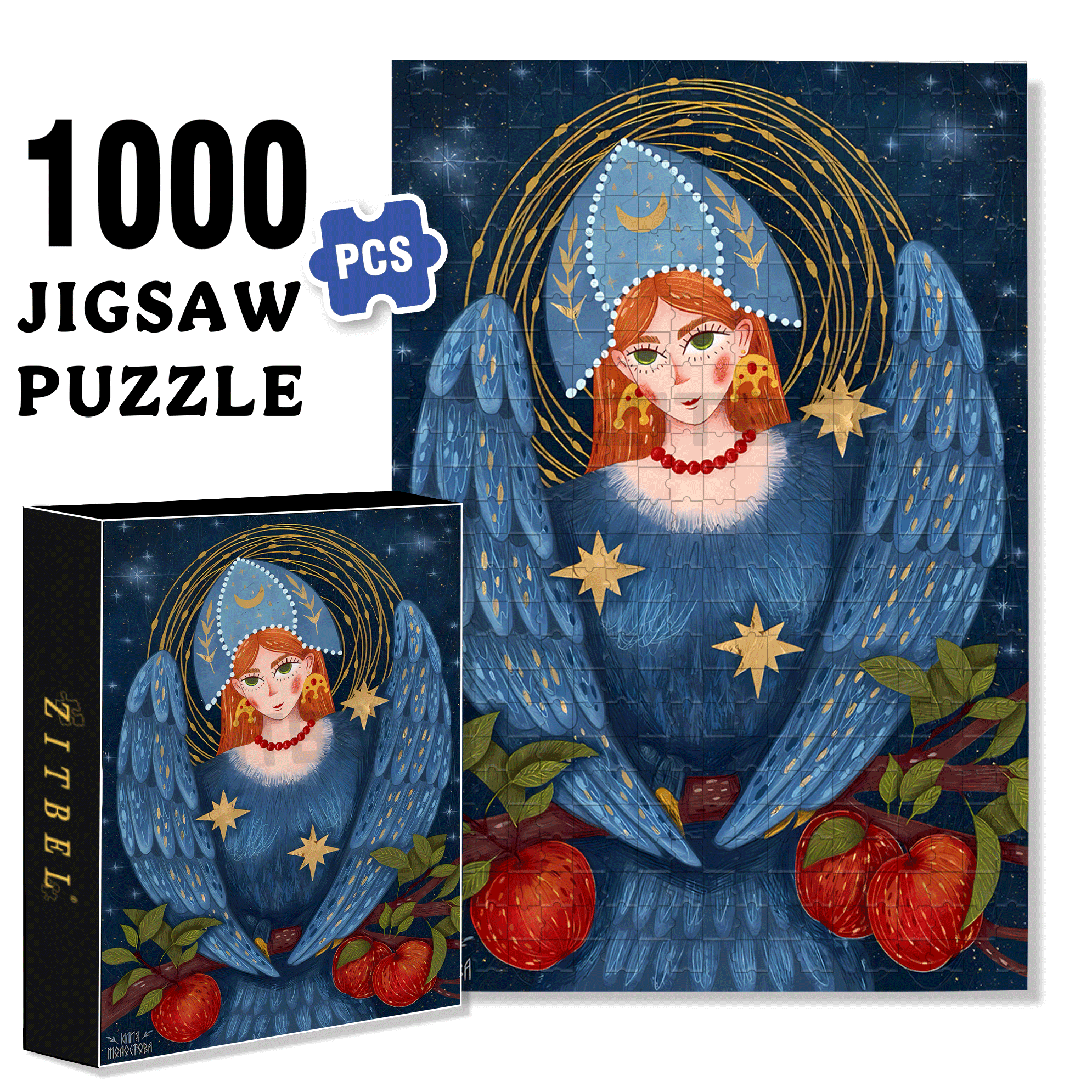 Mythological Stories 500pcs/1000pcs Jigsaw Puzzle, Scratch-Resistant, Interactive Family Game & Brain-Boosting DIY Decor, Perfect for Halloween, Christmas & New Year Gifts, Family Puzzle Game