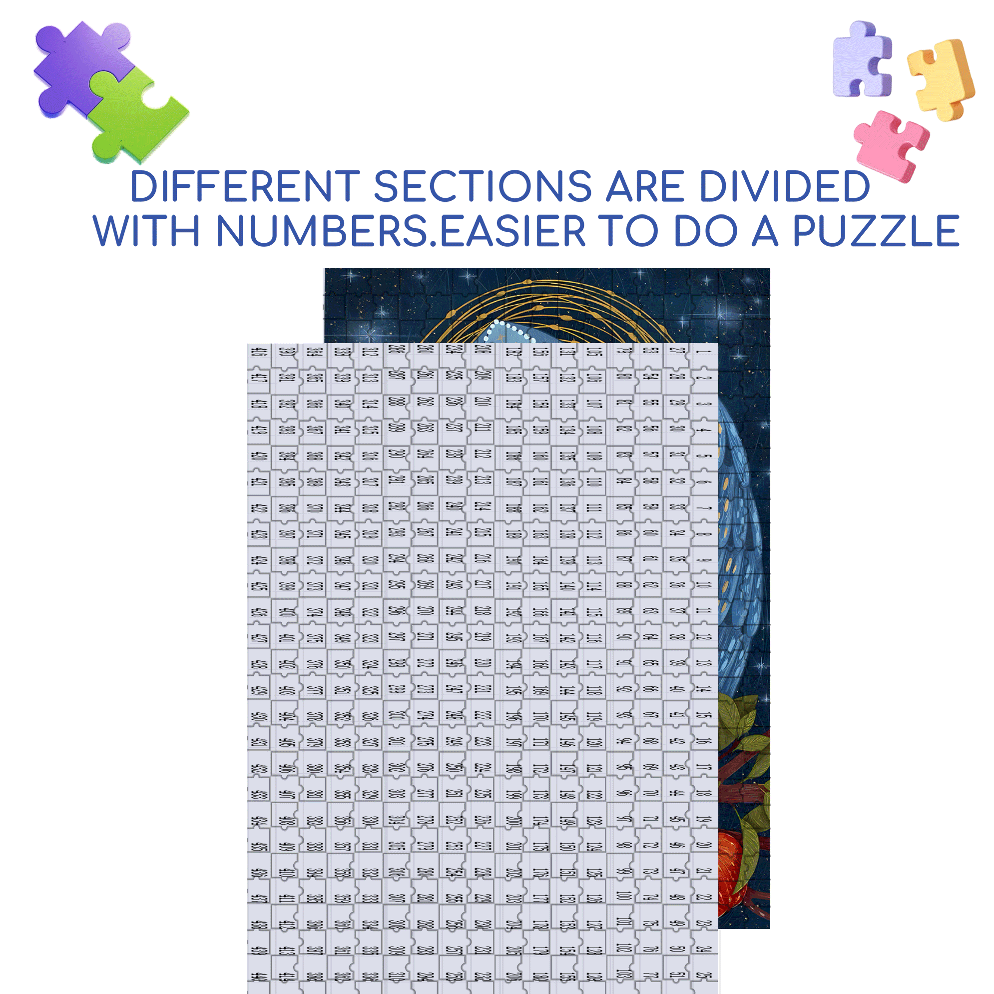 Mythological Stories 500pcs/1000pcs Jigsaw Puzzle, Scratch-Resistant, Interactive Family Game & Brain-Boosting DIY Decor, Perfect for Halloween, Christmas & New Year Gifts, Family Puzzle Game