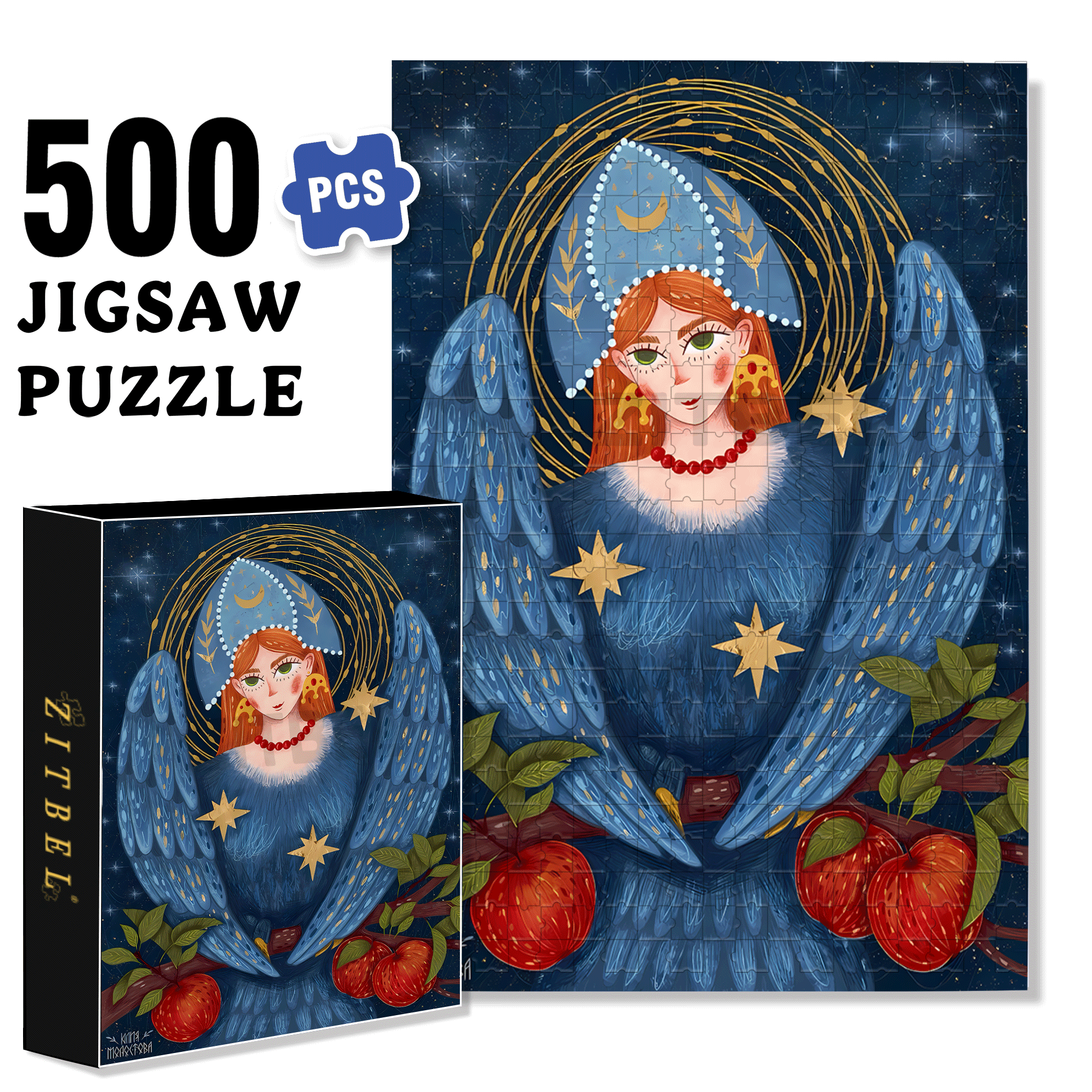 Mythological Stories 500pcs/1000pcs Jigsaw Puzzle, Scratch-Resistant, Interactive Family Game & Brain-Boosting DIY Decor, Perfect for Halloween, Christmas & New Year Gifts, Family Puzzle Game
