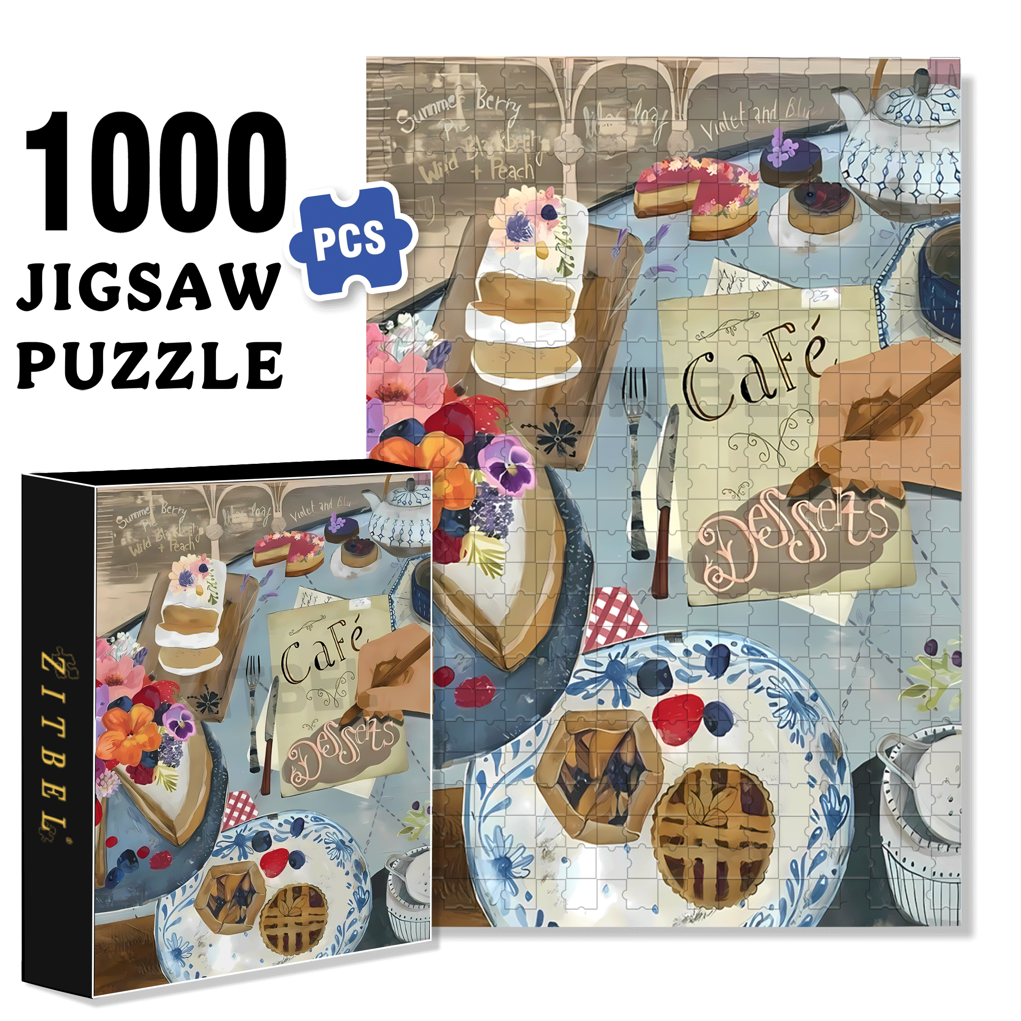 Nature Morte 500pcs/1000pcs Jigsaw Puzzle, Scratch-Resistant, Interactive Family Game & Brain-Boosting DIY Decor, Perfect for Halloween, Christmas & New Year Gifts, Family Puzzle Game