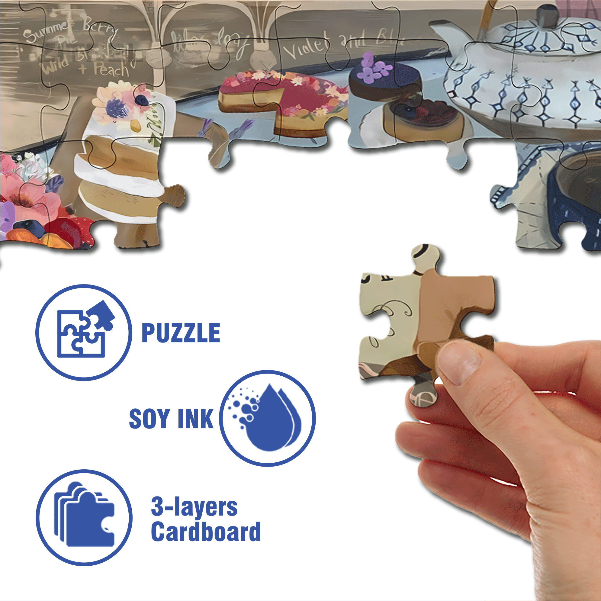 Nature Morte 500pcs/1000pcs Jigsaw Puzzle, Scratch-Resistant, Interactive Family Game & Brain-Boosting DIY Decor, Perfect for Halloween, Christmas & New Year Gifts, Family Puzzle Game