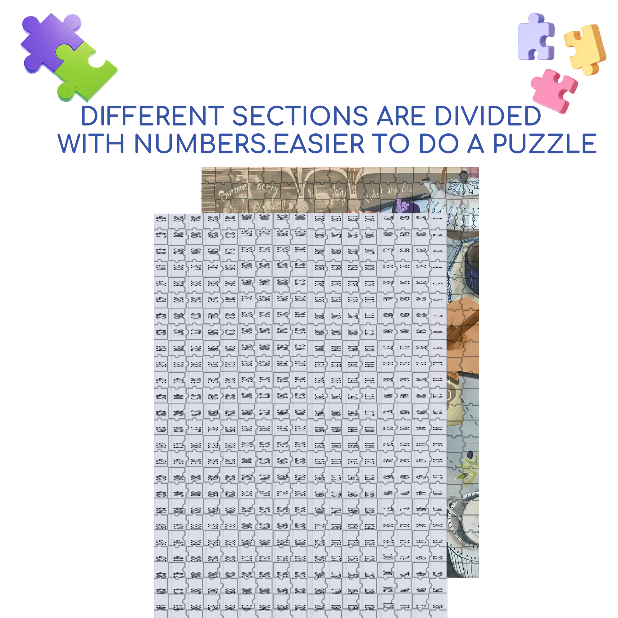 Nature Morte 500pcs/1000pcs Jigsaw Puzzle, Scratch-Resistant, Interactive Family Game & Brain-Boosting DIY Decor, Perfect for Halloween, Christmas & New Year Gifts, Family Puzzle Game