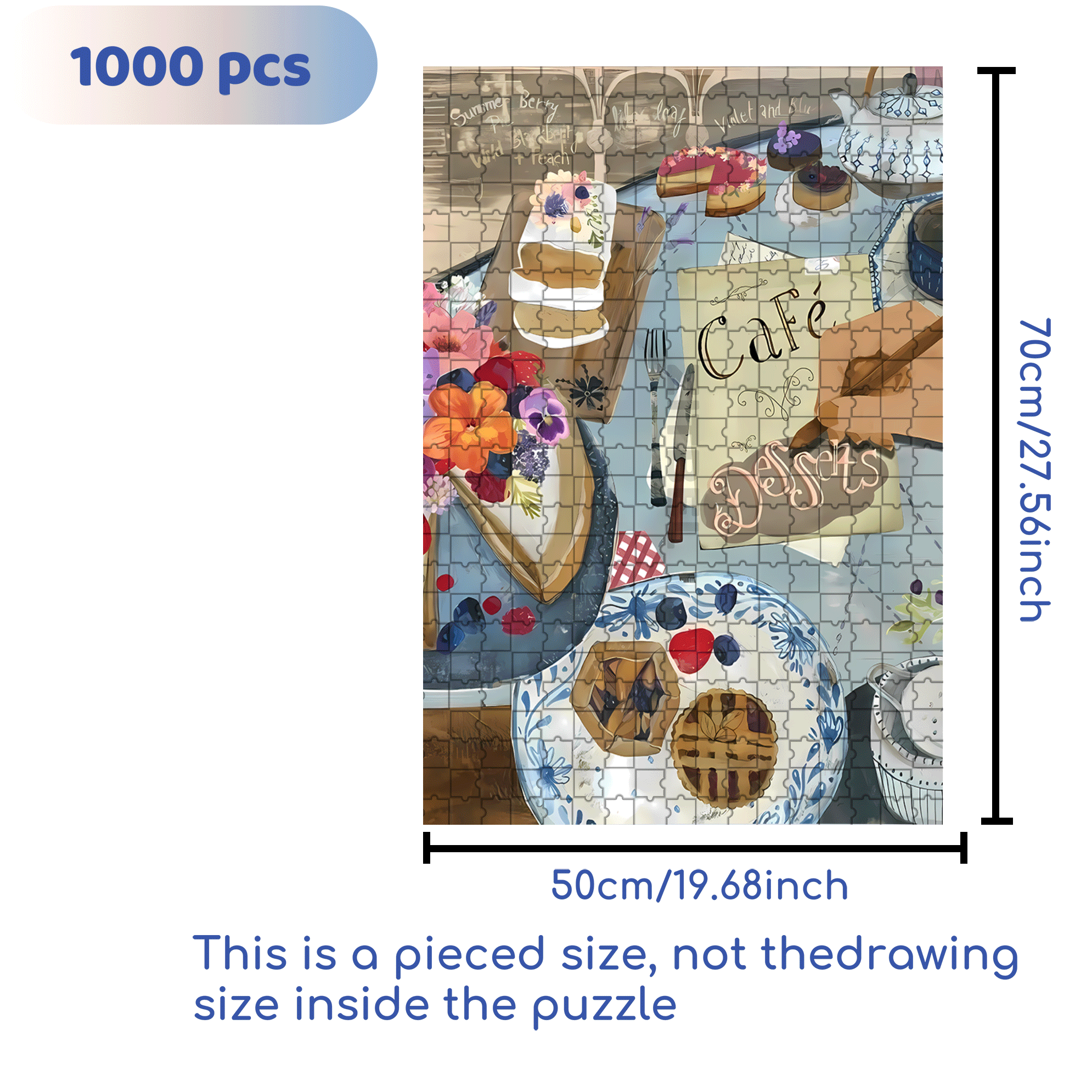 Nature Morte 500pcs/1000pcs Jigsaw Puzzle, Scratch-Resistant, Interactive Family Game & Brain-Boosting DIY Decor, Perfect for Halloween, Christmas & New Year Gifts, Family Puzzle Game