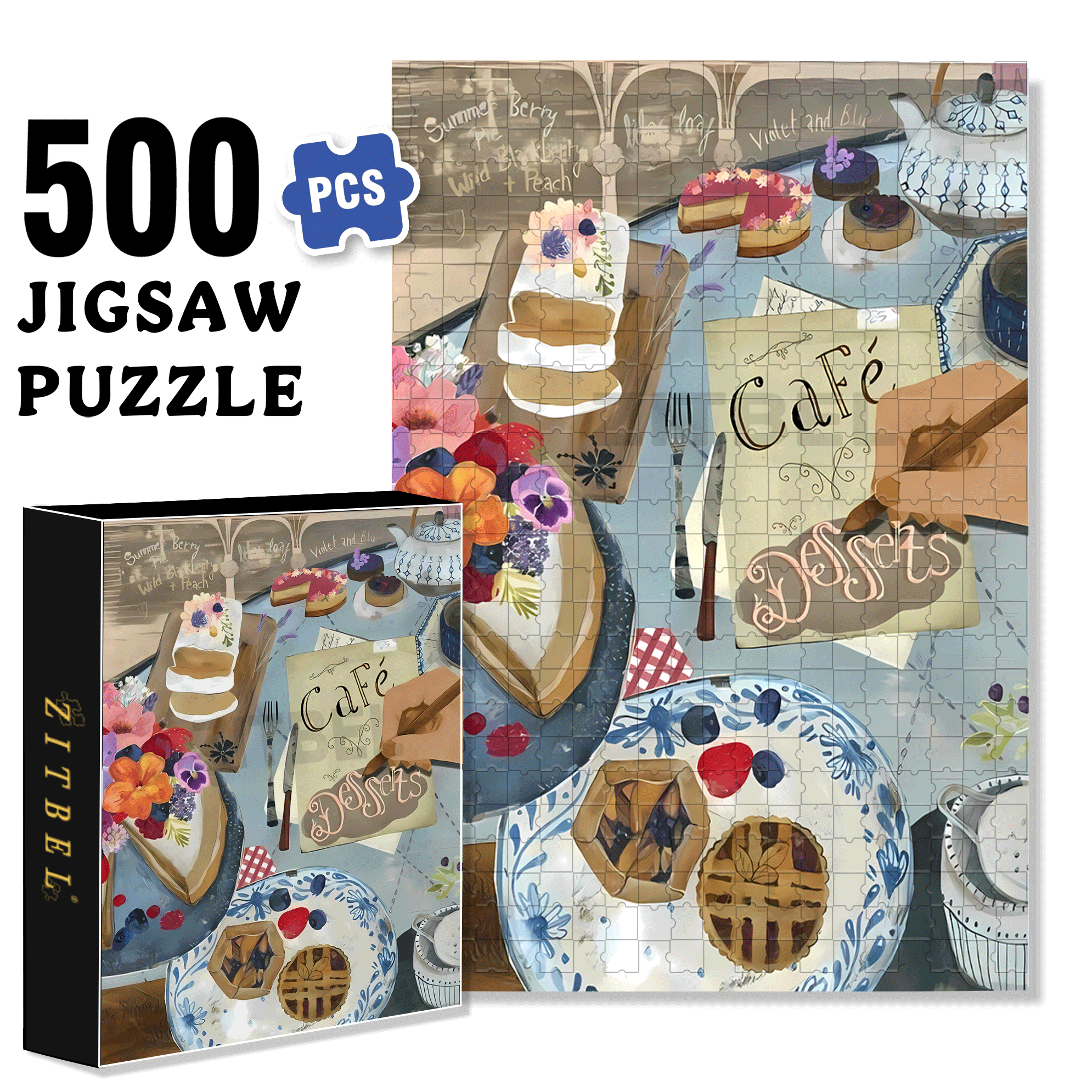 Nature Morte 500pcs/1000pcs Jigsaw Puzzle, Scratch-Resistant, Interactive Family Game & Brain-Boosting DIY Decor, Perfect for Halloween, Christmas & New Year Gifts, Family Puzzle Game