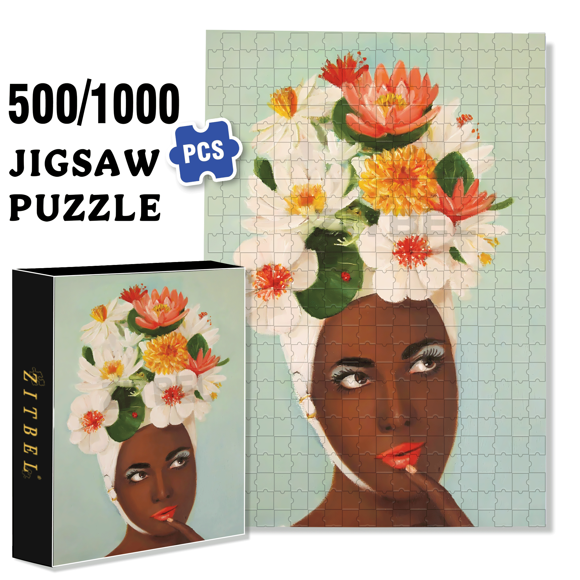 New Swim Cap 500pcs/1000pcs Jigsaw Puzzle, Scratch-Resistant, Interactive Family Game & Brain-Boosting DIY Decor, Perfect for Halloween, Christmas & New Year Gifts, Family Puzzle Game