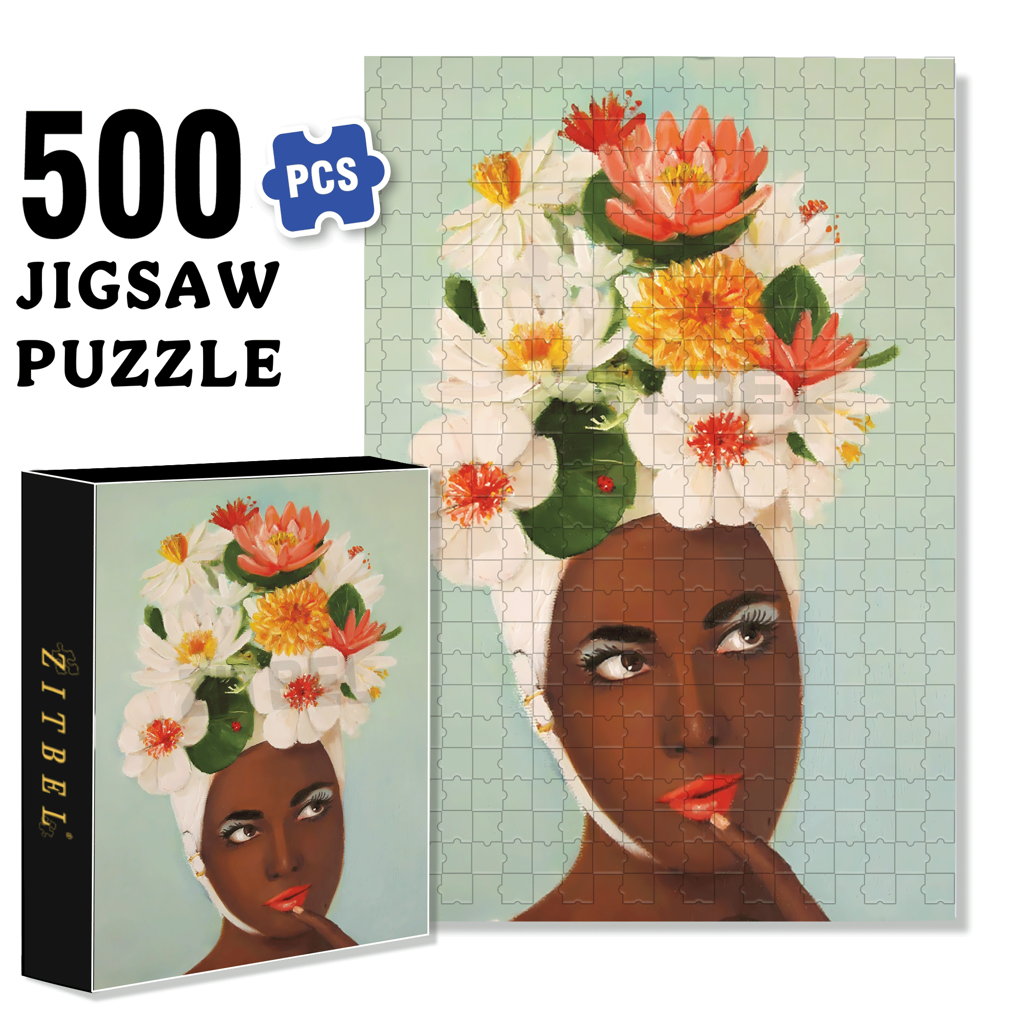 New Swim Cap 500pcs/1000pcs Jigsaw Puzzle, Scratch-Resistant, Interactive Family Game & Brain-Boosting DIY Decor, Perfect for Halloween, Christmas & New Year Gifts, Family Puzzle Game