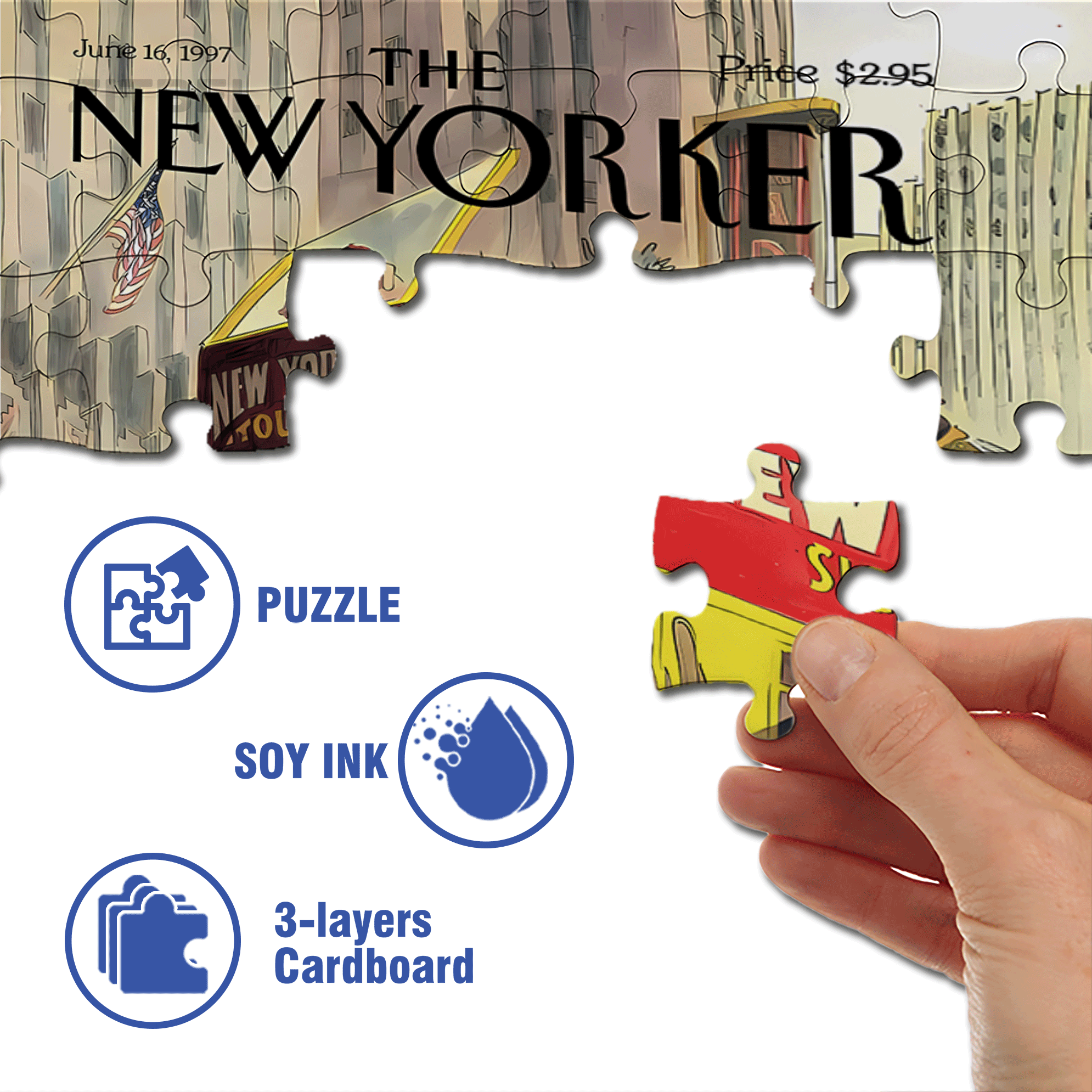 New York Sightseeing 500pcs/1000pcs Jigsaw Puzzle, Scratch-Resistant, Interactive Family Game & Brain-Boosting DIY Decor, Perfect for Halloween, Christmas & New Year Gifts, Family Puzzle Game