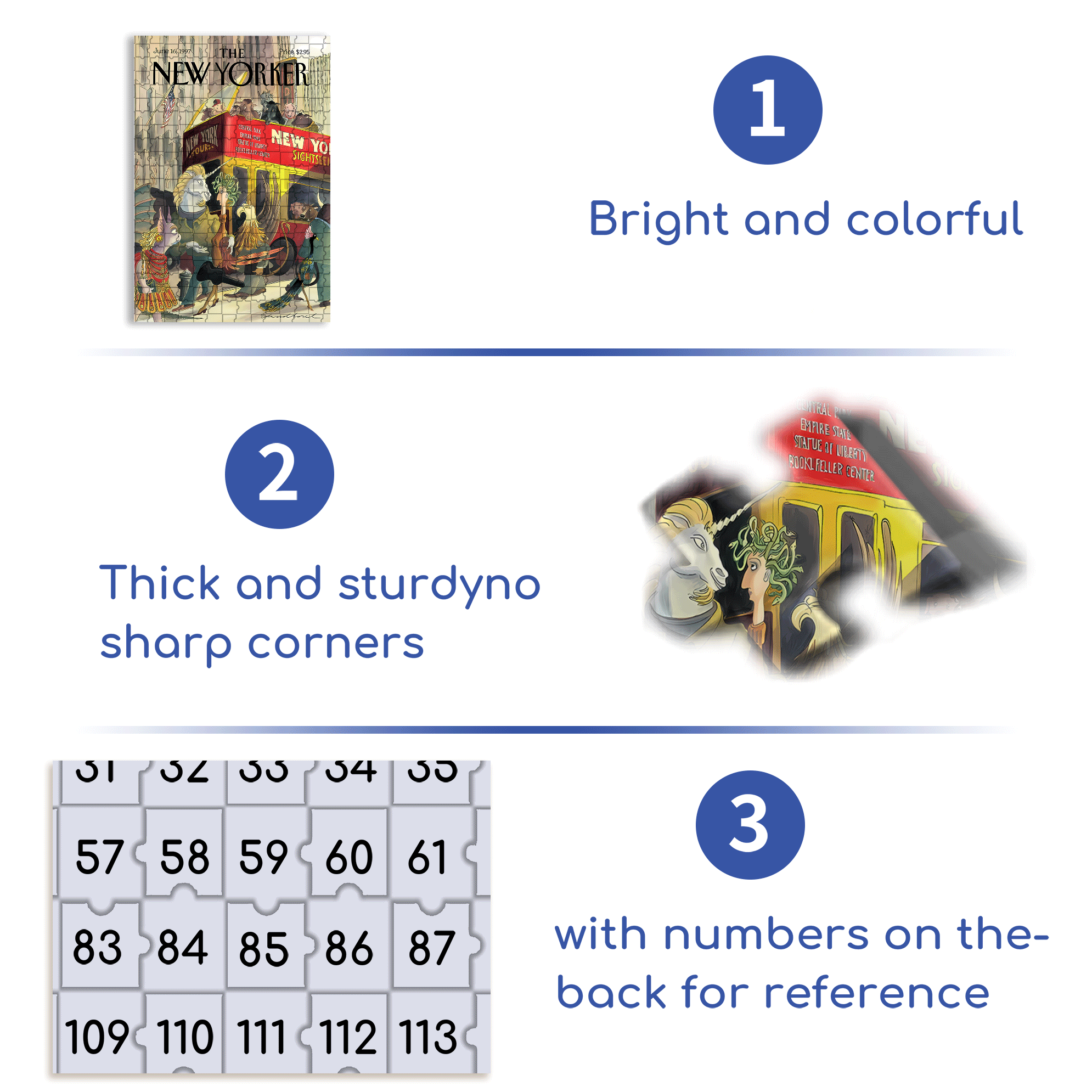 New York Sightseeing 500pcs/1000pcs Jigsaw Puzzle, Scratch-Resistant, Interactive Family Game & Brain-Boosting DIY Decor, Perfect for Halloween, Christmas & New Year Gifts, Family Puzzle Game