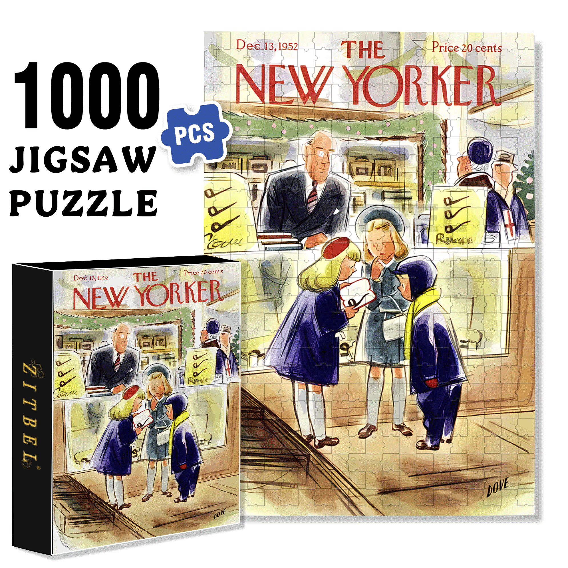 Pipe 500pcs/1000pcs Jigsaw Puzzle, Scratch-Resistant, Interactive Family Game & Brain-Boosting DIY Decor, Perfect for Halloween, Christmas & New Year Gifts, Family Puzzle Game