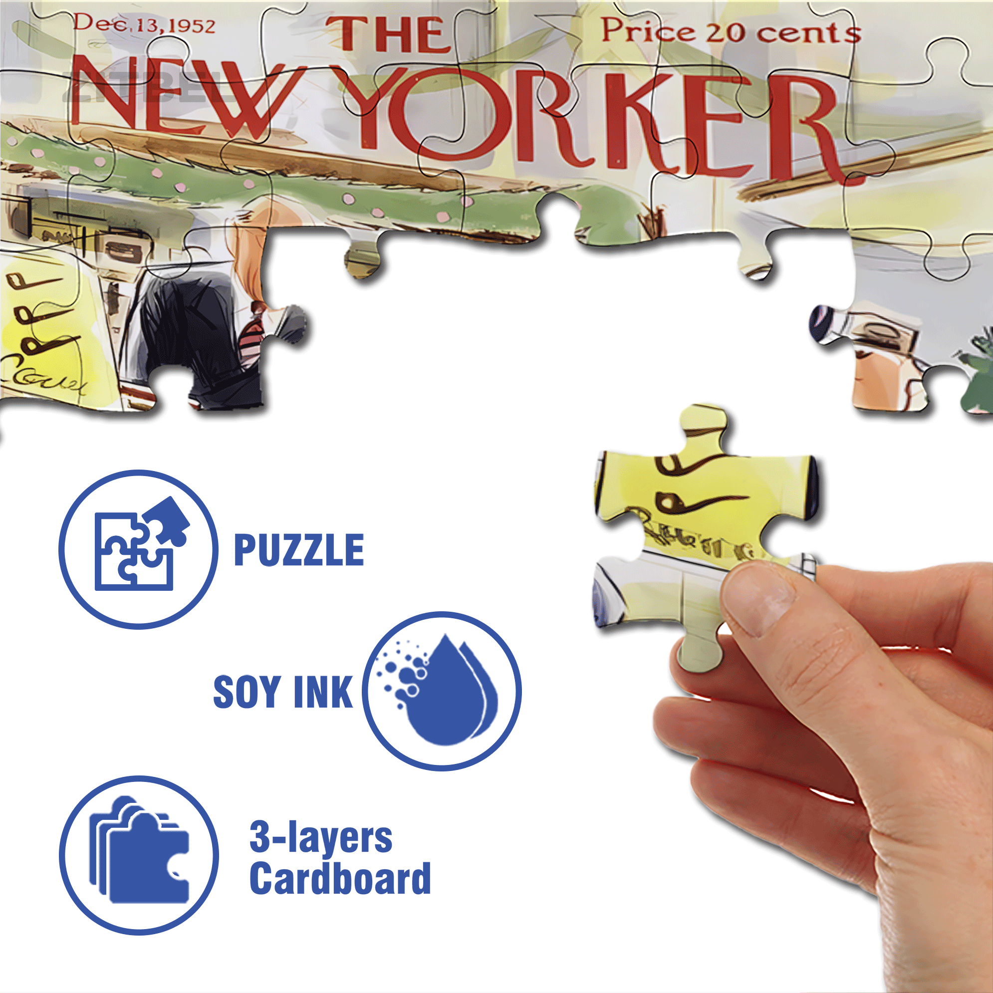 Pipe 500pcs/1000pcs Jigsaw Puzzle, Scratch-Resistant, Interactive Family Game & Brain-Boosting DIY Decor, Perfect for Halloween, Christmas & New Year Gifts, Family Puzzle Game