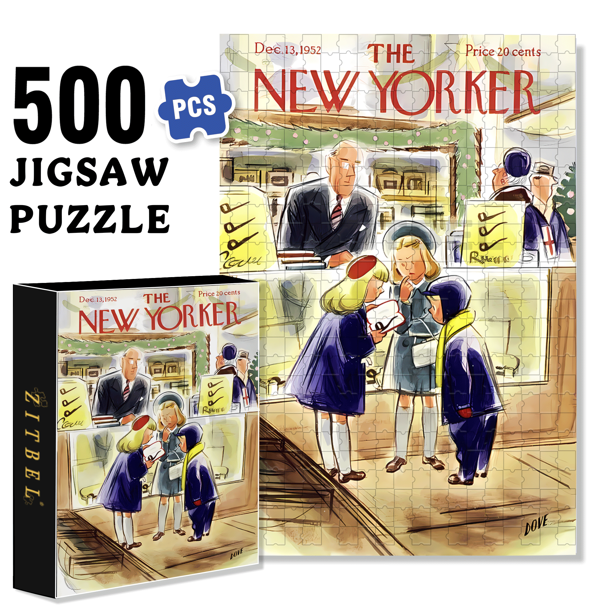 Pipe 500pcs/1000pcs Jigsaw Puzzle, Scratch-Resistant, Interactive Family Game & Brain-Boosting DIY Decor, Perfect for Halloween, Christmas & New Year Gifts, Family Puzzle Game