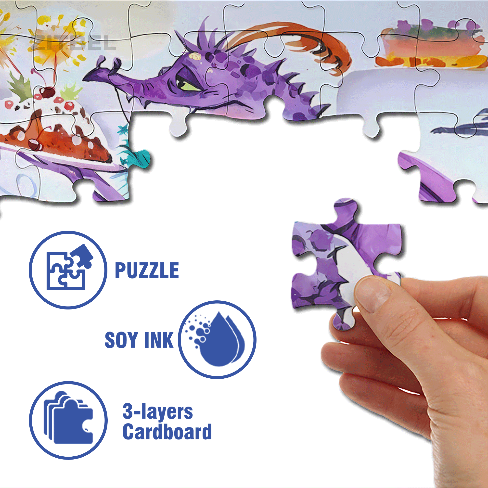 Serving The Cake 500pcs/1000pcs Jigsaw Puzzle, Scratch-Resistant, Interactive Family Game & Brain-Boosting DIY Decor, Perfect for Halloween, Christmas & New Year Gifts, Family Puzzle Game