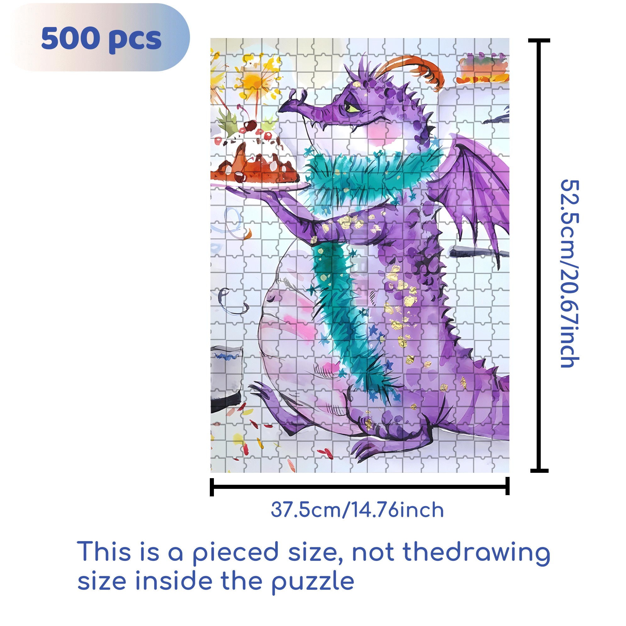 Serving The Cake 500pcs/1000pcs Jigsaw Puzzle, Scratch-Resistant, Interactive Family Game & Brain-Boosting DIY Decor, Perfect for Halloween, Christmas & New Year Gifts, Family Puzzle Game