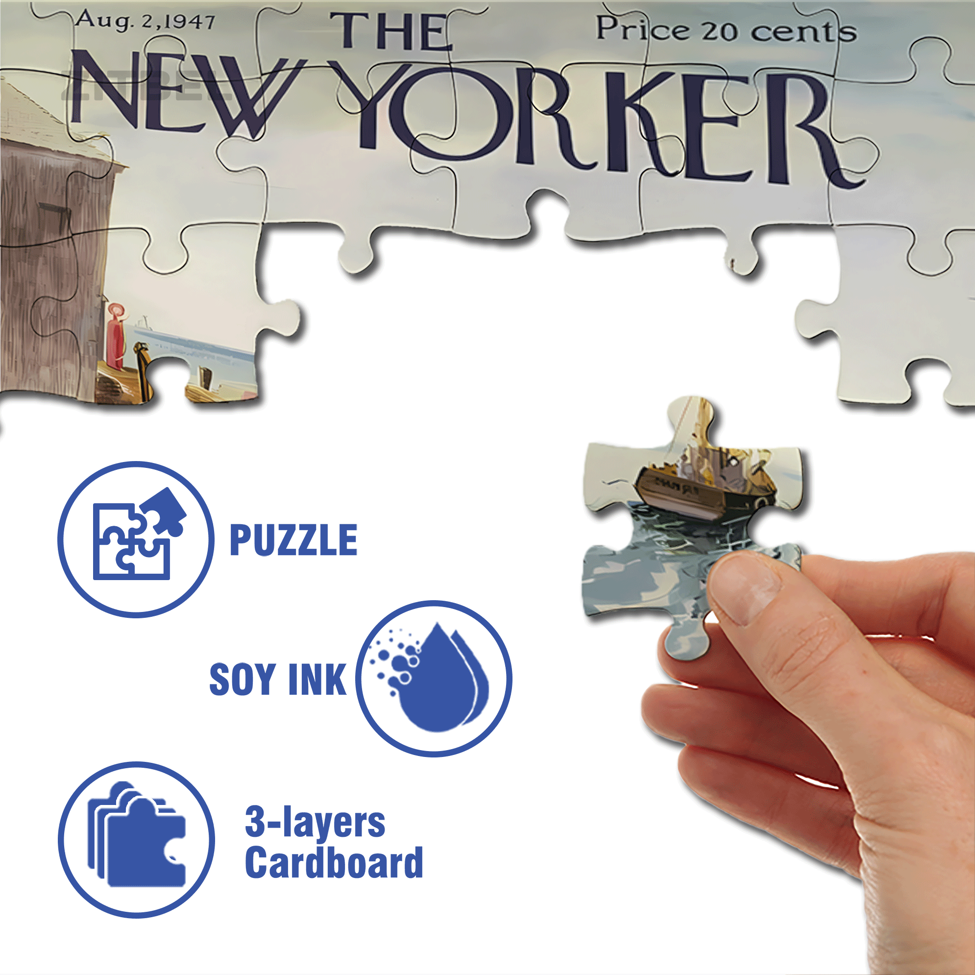 Set Sail 2 500pcs/1000pcs Jigsaw Puzzle, Scratch-Resistant, Interactive Family Game & Brain-Boosting DIY Decor, Perfect for Halloween, Christmas & New Year Gifts, Family Puzzle Game