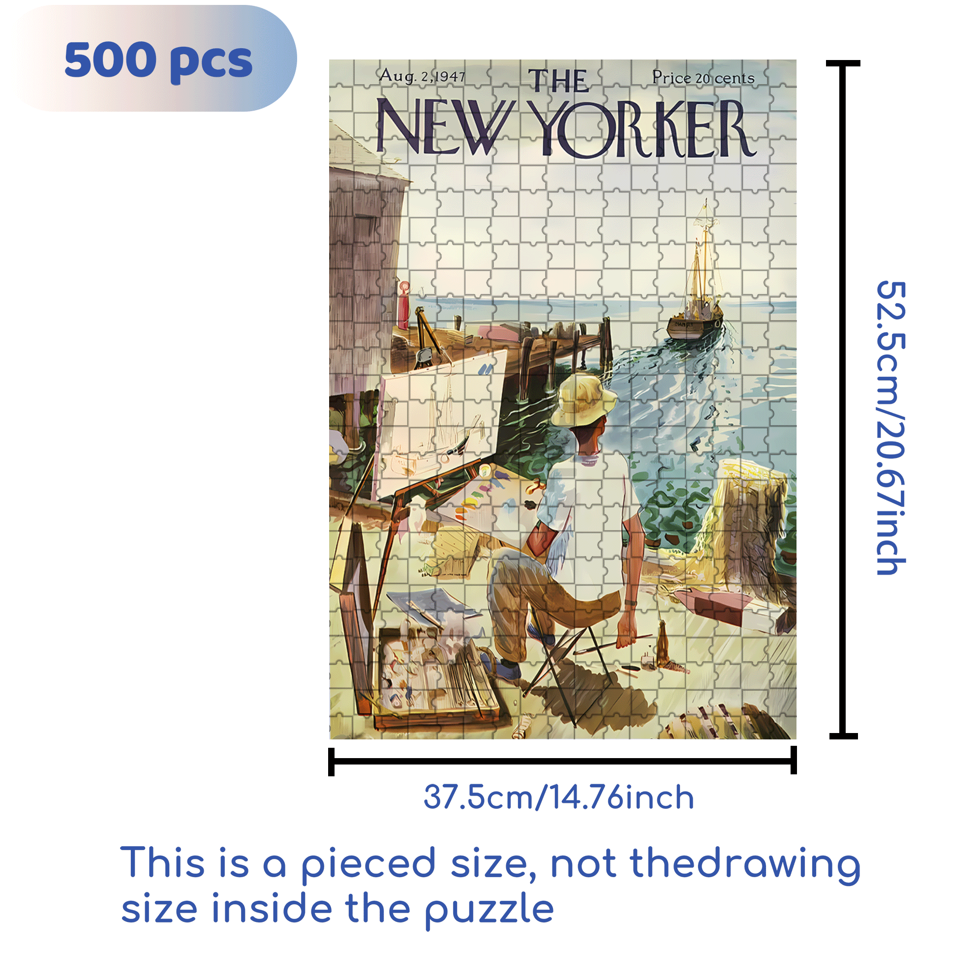 Set Sail 2 500pcs/1000pcs Jigsaw Puzzle, Scratch-Resistant, Interactive Family Game & Brain-Boosting DIY Decor, Perfect for Halloween, Christmas & New Year Gifts, Family Puzzle Game