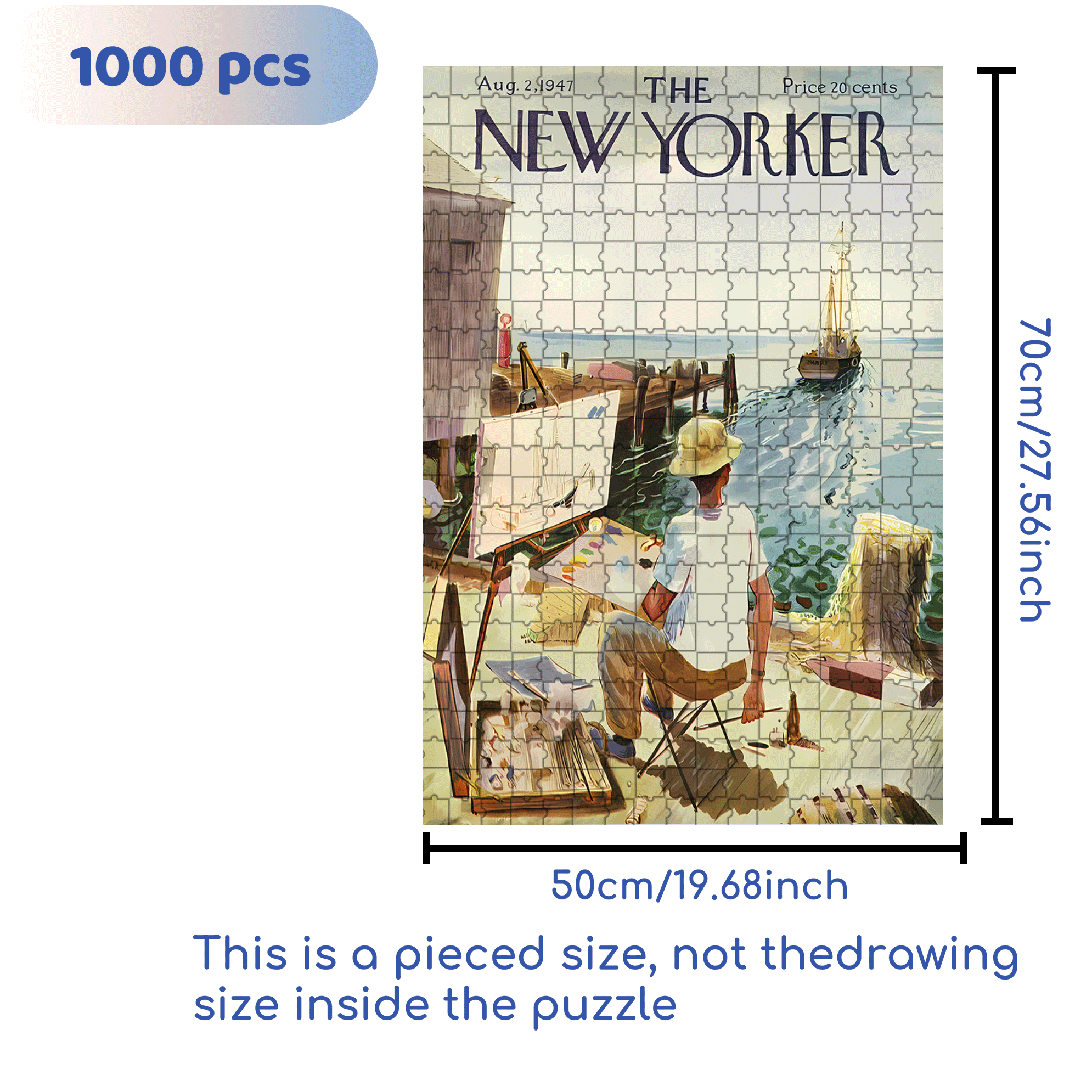 Set Sail 2 500pcs/1000pcs Jigsaw Puzzle, Scratch-Resistant, Interactive Family Game & Brain-Boosting DIY Decor, Perfect for Halloween, Christmas & New Year Gifts, Family Puzzle Game