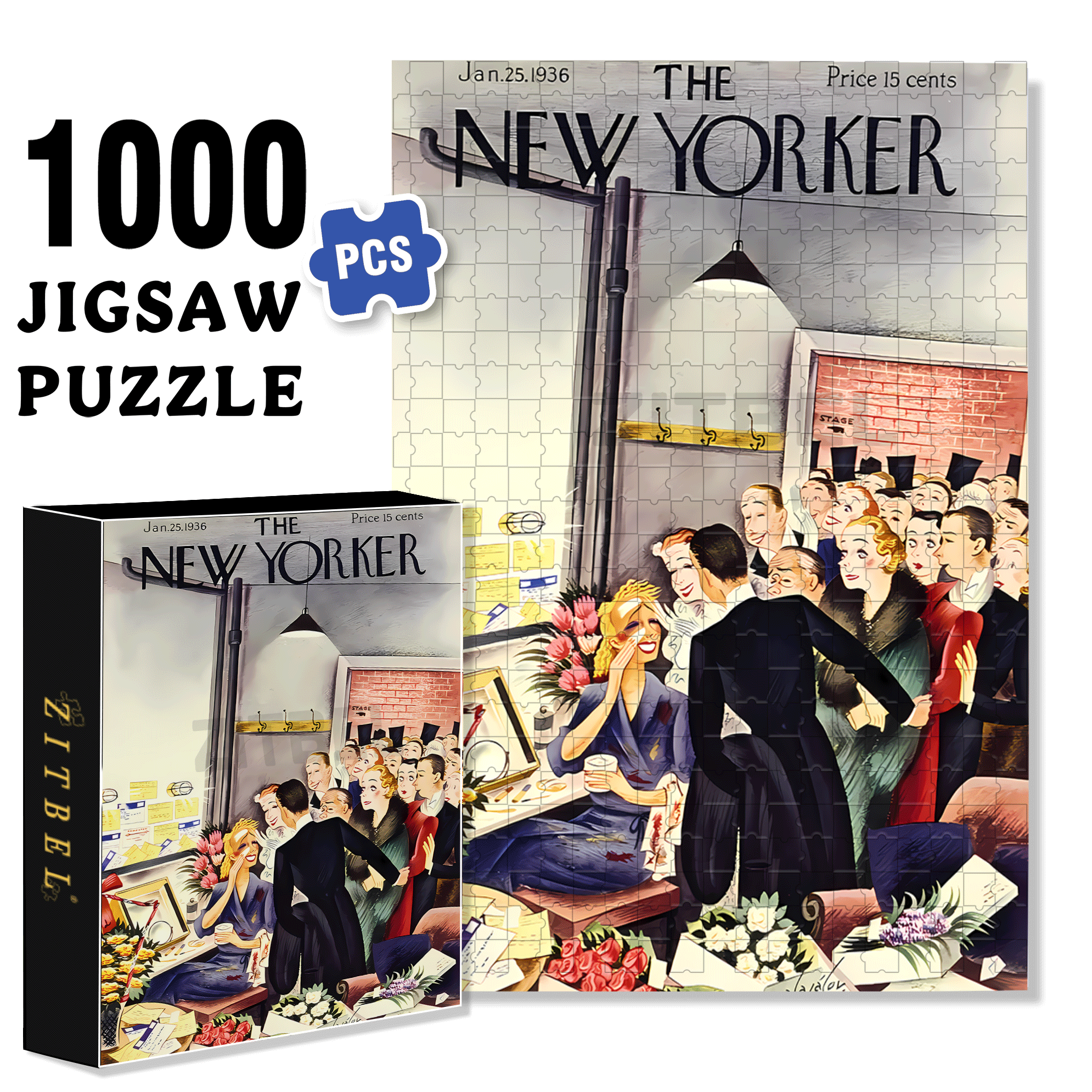 Superstar 500pcs/1000pcs Jigsaw Puzzle, Scratch-Resistant, Interactive Family Game & Brain-Boosting DIY Decor, Perfect for Halloween, Christmas & New Year Gifts, Family Puzzle Game