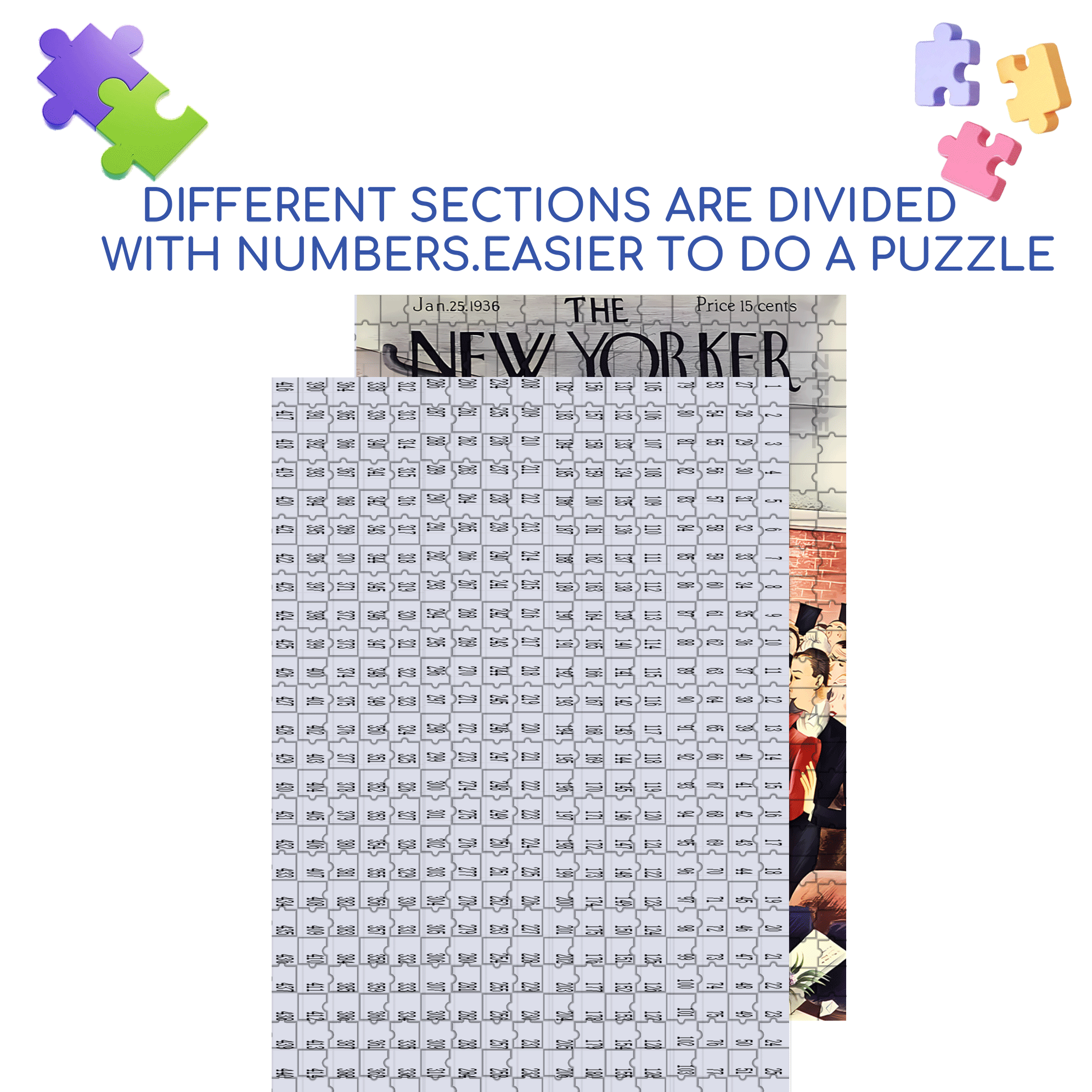 Superstar 500pcs/1000pcs Jigsaw Puzzle, Scratch-Resistant, Interactive Family Game & Brain-Boosting DIY Decor, Perfect for Halloween, Christmas & New Year Gifts, Family Puzzle Game