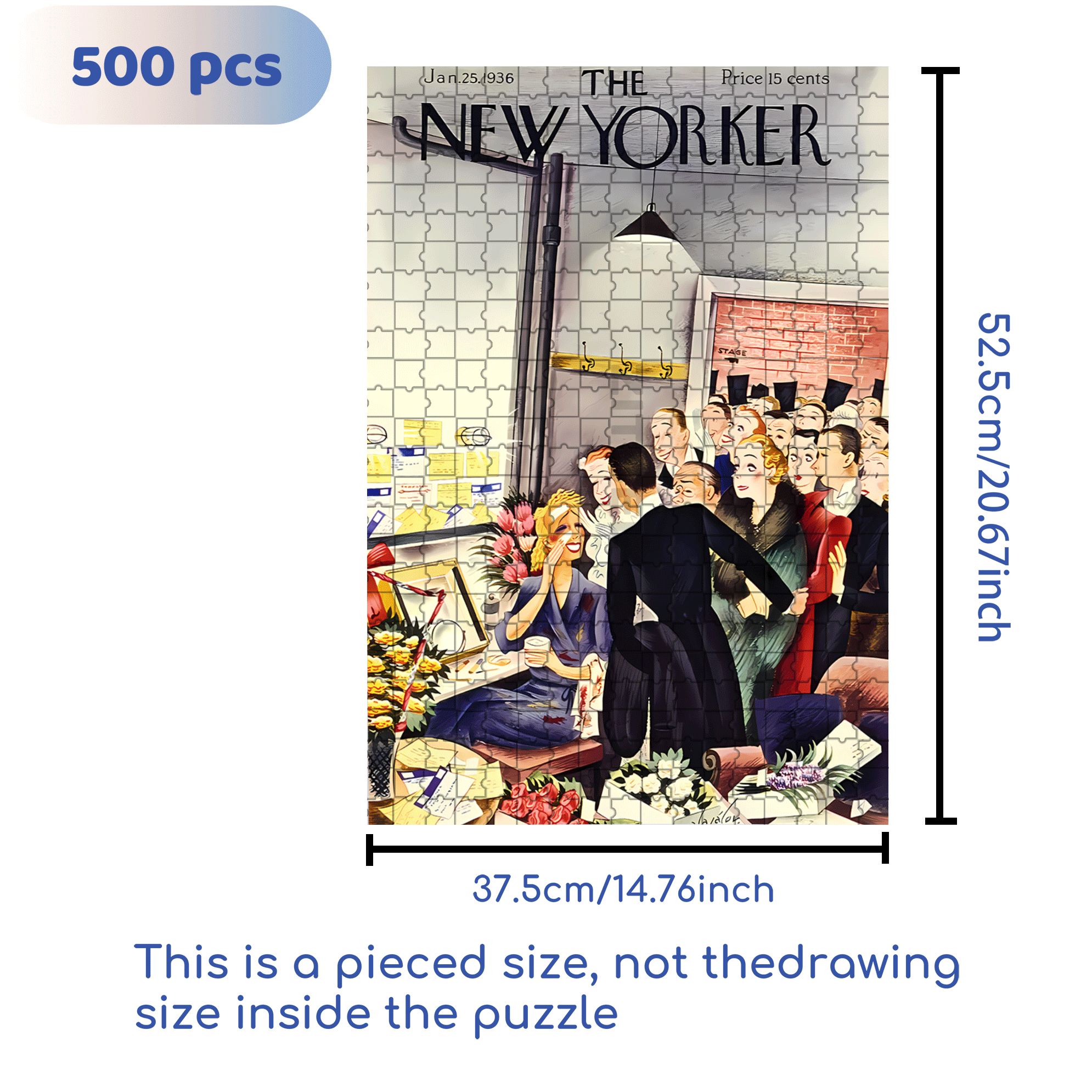 Superstar 500pcs/1000pcs Jigsaw Puzzle, Scratch-Resistant, Interactive Family Game & Brain-Boosting DIY Decor, Perfect for Halloween, Christmas & New Year Gifts, Family Puzzle Game