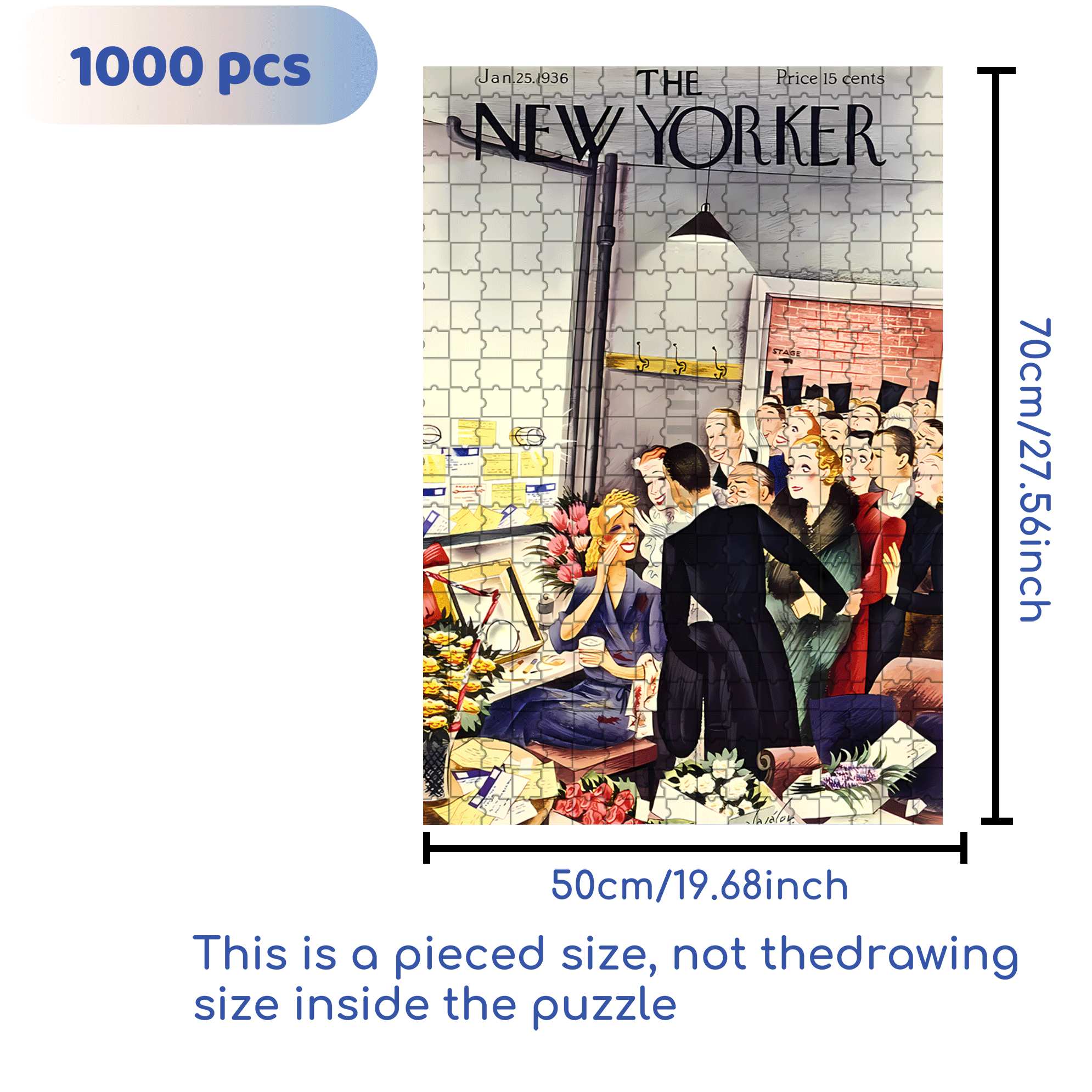 Superstar 500pcs/1000pcs Jigsaw Puzzle, Scratch-Resistant, Interactive Family Game & Brain-Boosting DIY Decor, Perfect for Halloween, Christmas & New Year Gifts, Family Puzzle Game