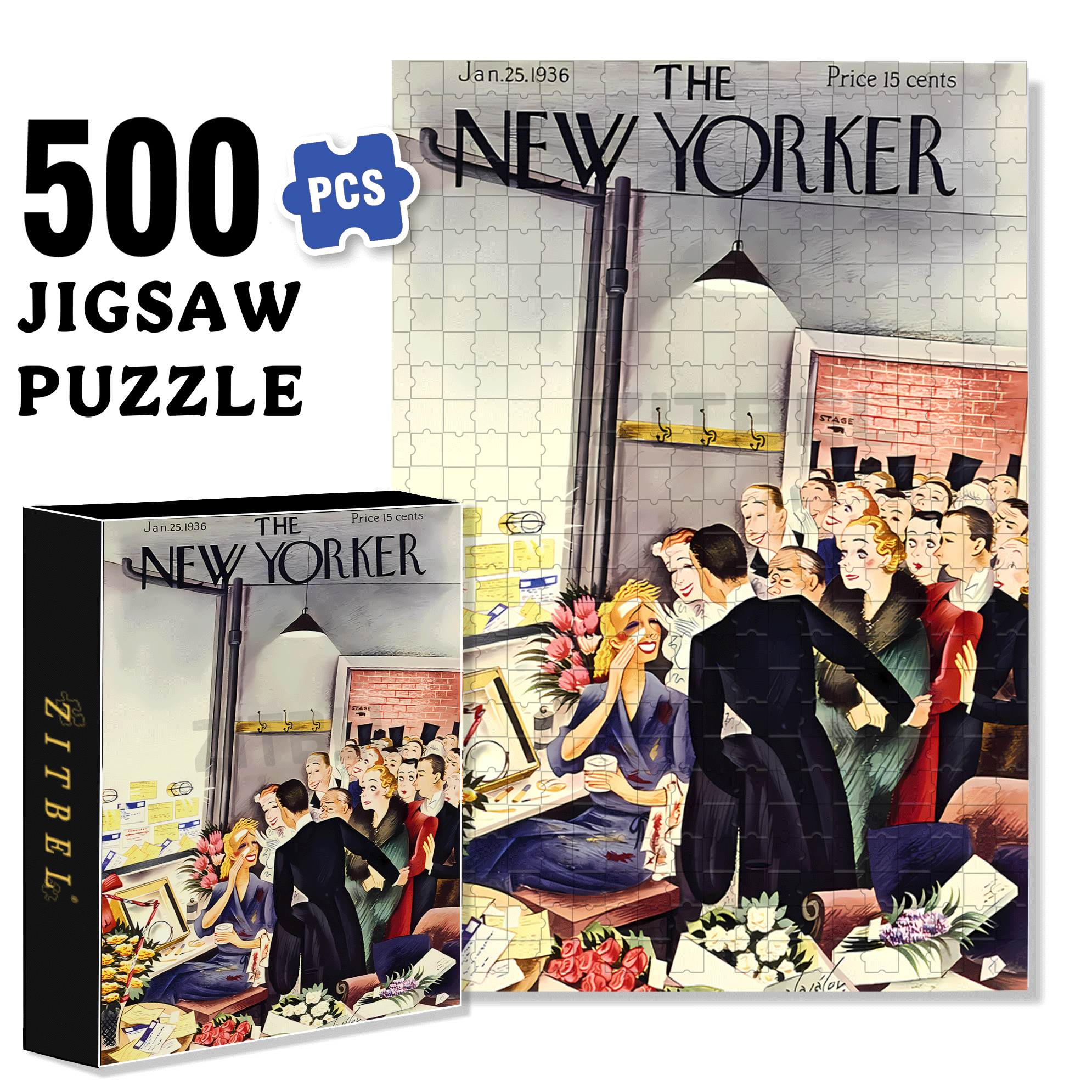 Superstar 500pcs/1000pcs Jigsaw Puzzle, Scratch-Resistant, Interactive Family Game & Brain-Boosting DIY Decor, Perfect for Halloween, Christmas & New Year Gifts, Family Puzzle Game