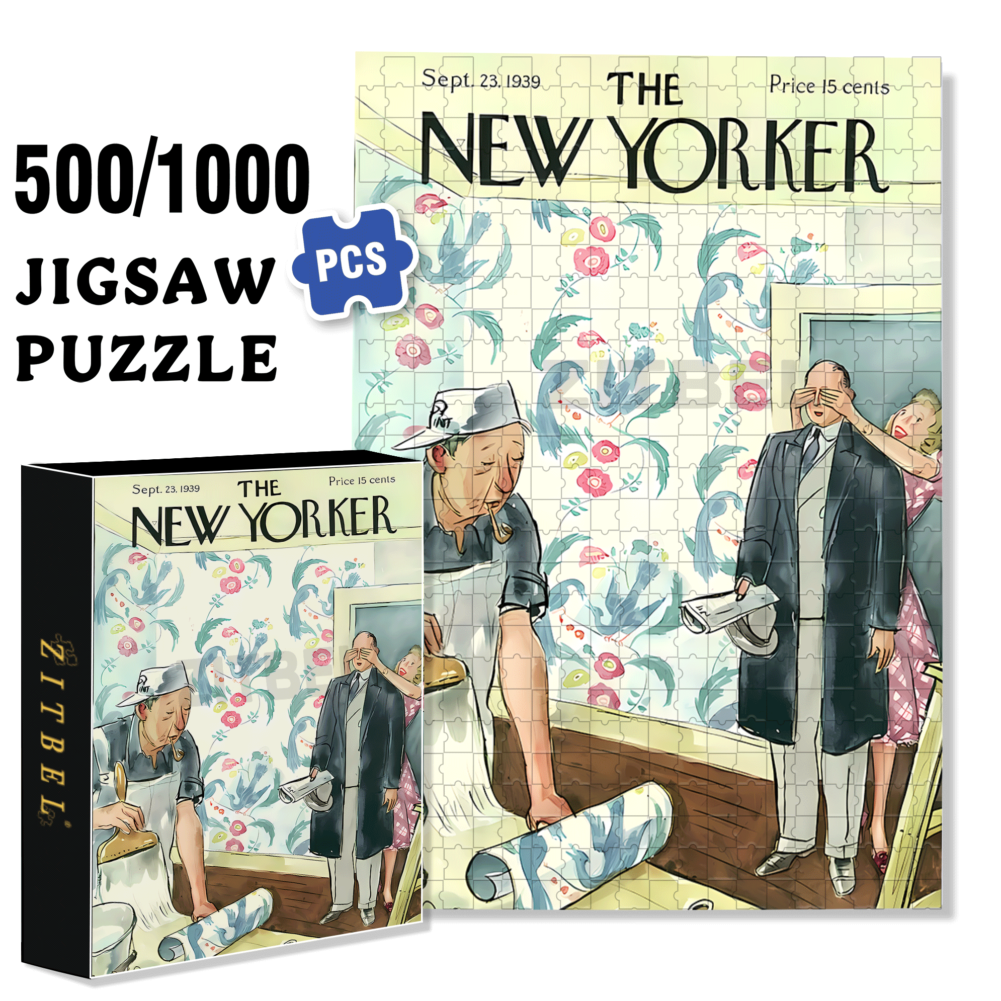 Surprise 500pcs/1000pcs Jigsaw Puzzle, Scratch-Resistant, Interactive Family Game & Brain-Boosting DIY Decor, Perfect for Halloween, Christmas & New Year Gifts, Family Puzzle Game