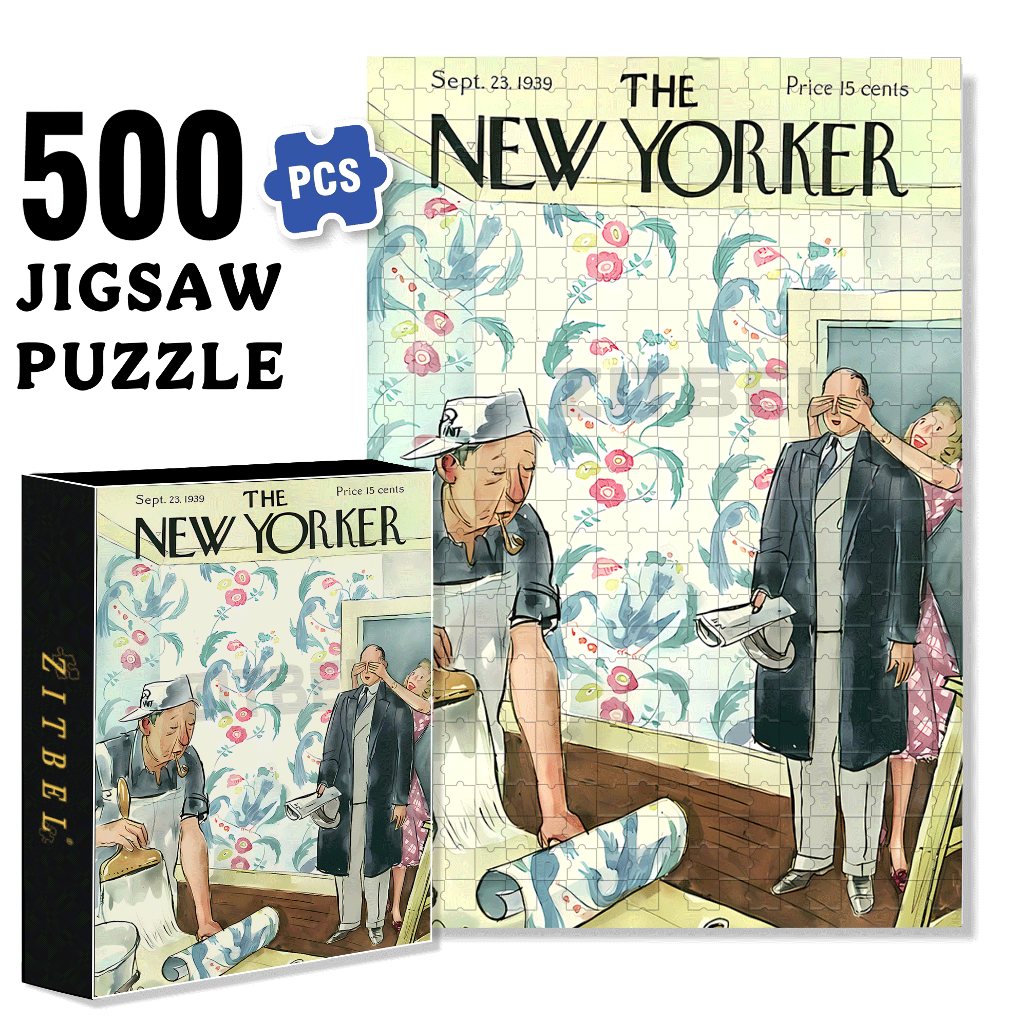 Surprise 500pcs/1000pcs Jigsaw Puzzle, Scratch-Resistant, Interactive Family Game & Brain-Boosting DIY Decor, Perfect for Halloween, Christmas & New Year Gifts, Family Puzzle Game