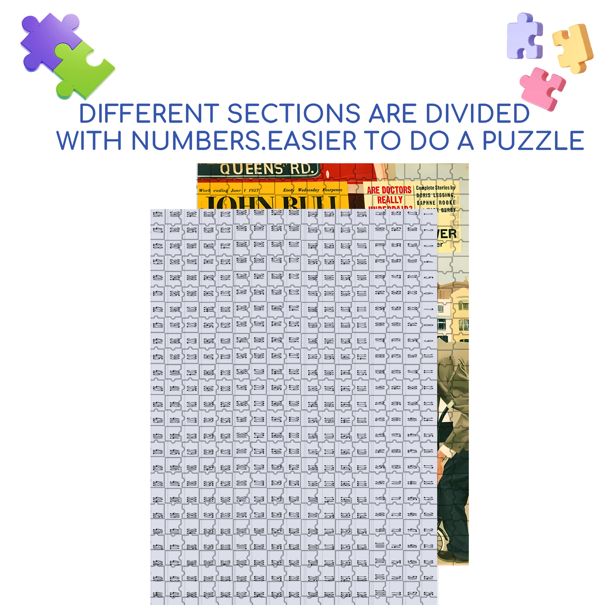 Take The Bus 500pcs/1000pcs Jigsaw Puzzle, Scratch-Resistant, Interactive Family Game & Brain-Boosting DIY Decor, Perfect for Halloween, Christmas & New Year Gifts, Family Puzzle Game