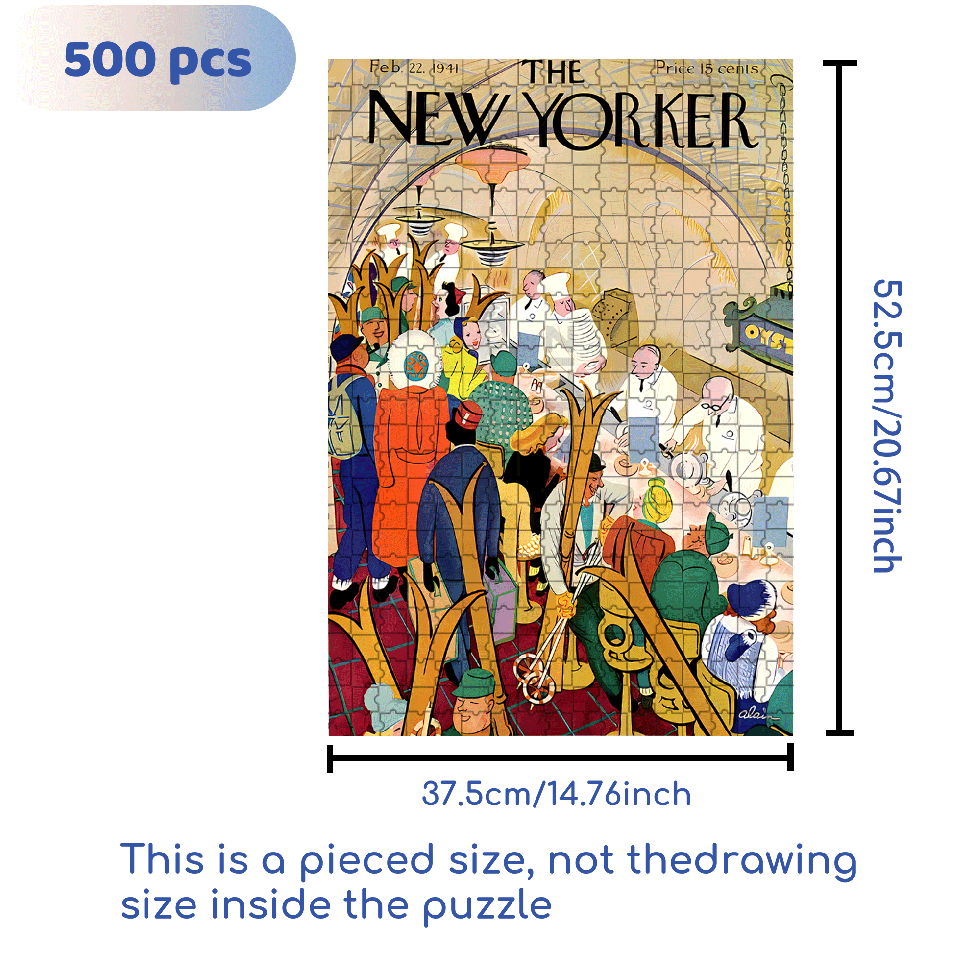 Tourist Restaurant 500pcs/1000pcs Jigsaw Puzzle, Scratch-Resistant, Interactive Family Game & Brain-Boosting DIY Decor, Perfect for Halloween, Christmas & New Year Gifts, Family Puzzle Game