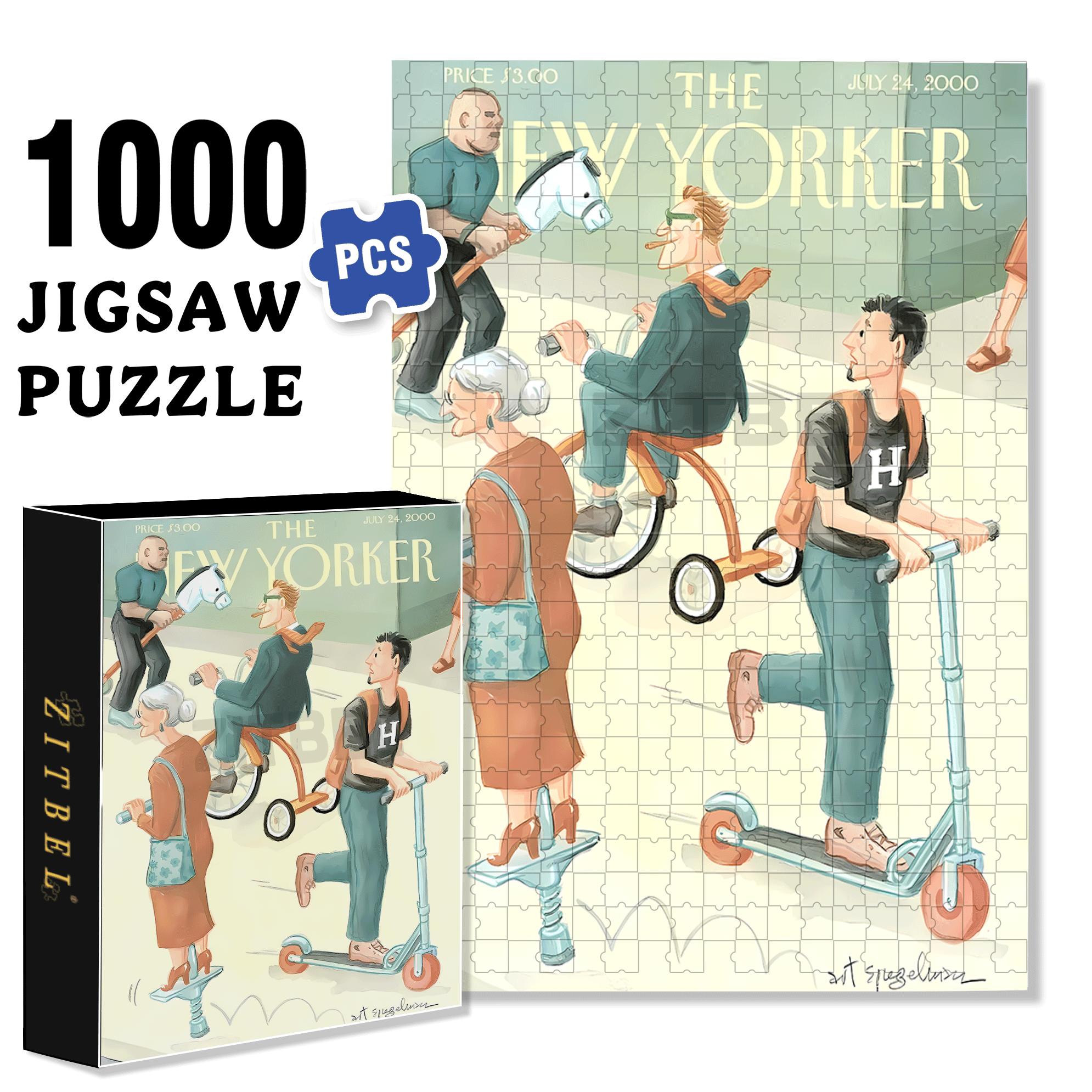 Transportation 500pcs/1000pcs Jigsaw Puzzle, Scratch-Resistant, Interactive Family Game & Brain-Boosting DIY Decor, Perfect for Halloween, Christmas & New Year Gifts, Family Puzzle Game