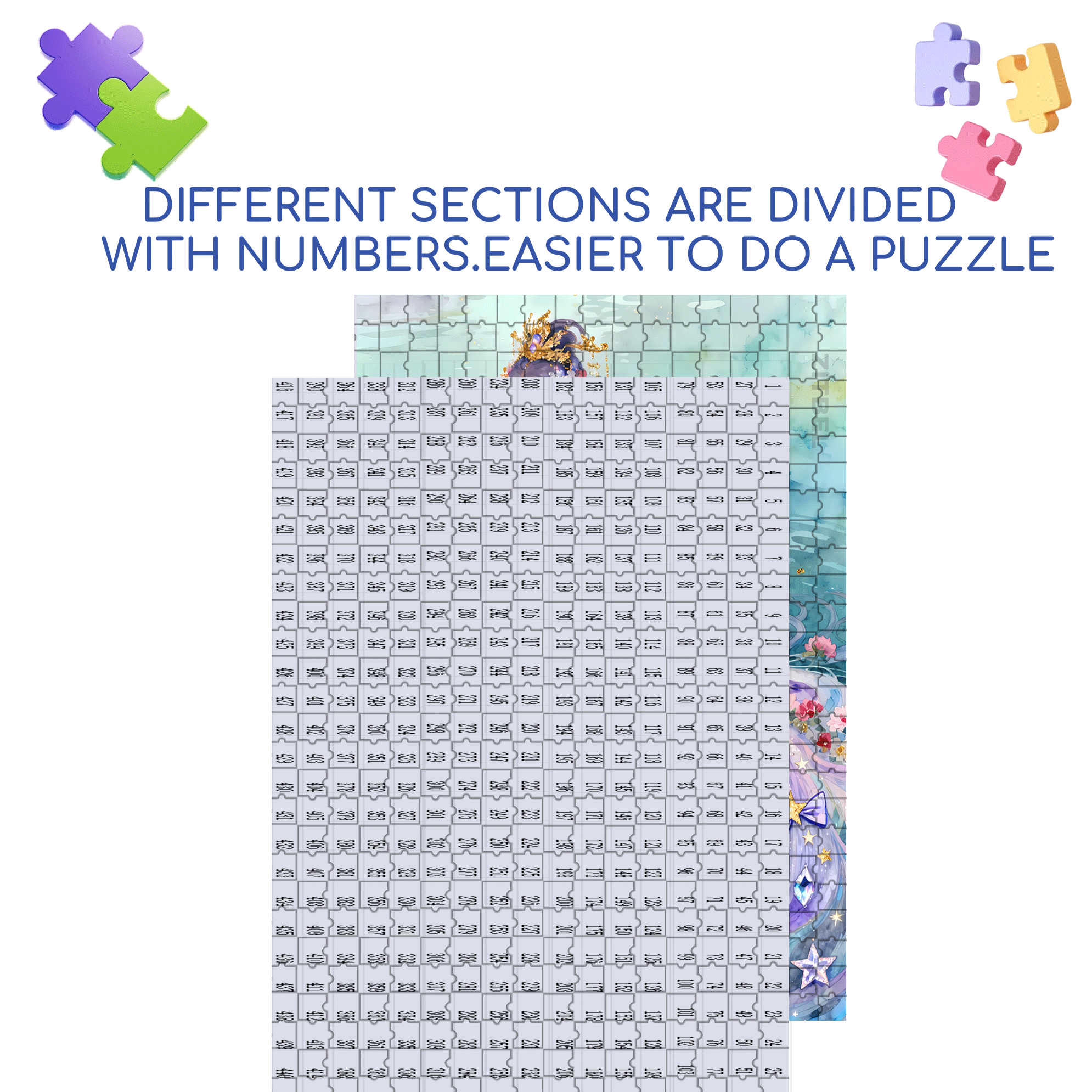 Water Fairy 500pcs/1000pcs Jigsaw Puzzle, Scratch-Resistant, Interactive Family Game & Brain-Boosting DIY Decor, Perfect for Halloween, Christmas & New Year Gifts, Family Puzzle Game