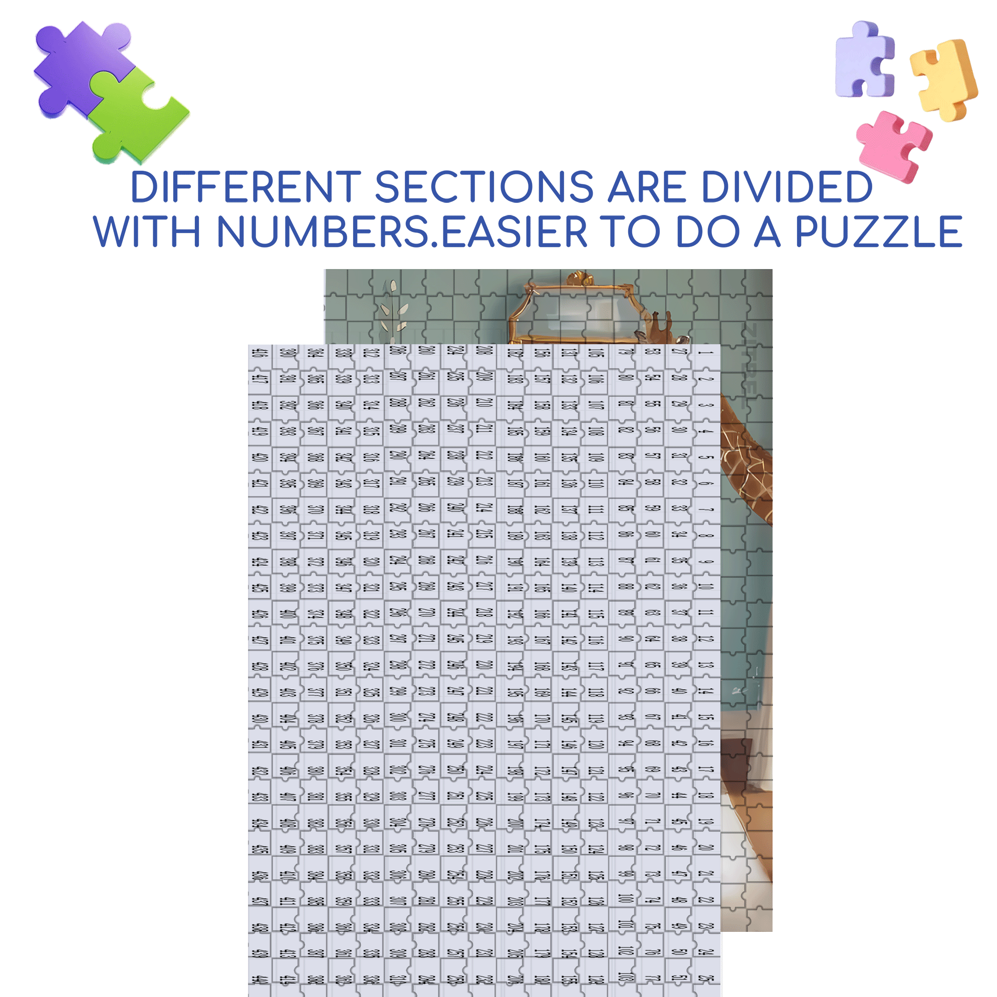 Wear Earrings 500pcs/1000pcs Jigsaw Puzzle, Scratch-Resistant, Interactive Family Game & Brain-Boosting DIY Decor, Perfect for Halloween, Christmas & New Year Gifts, Family Puzzle Game