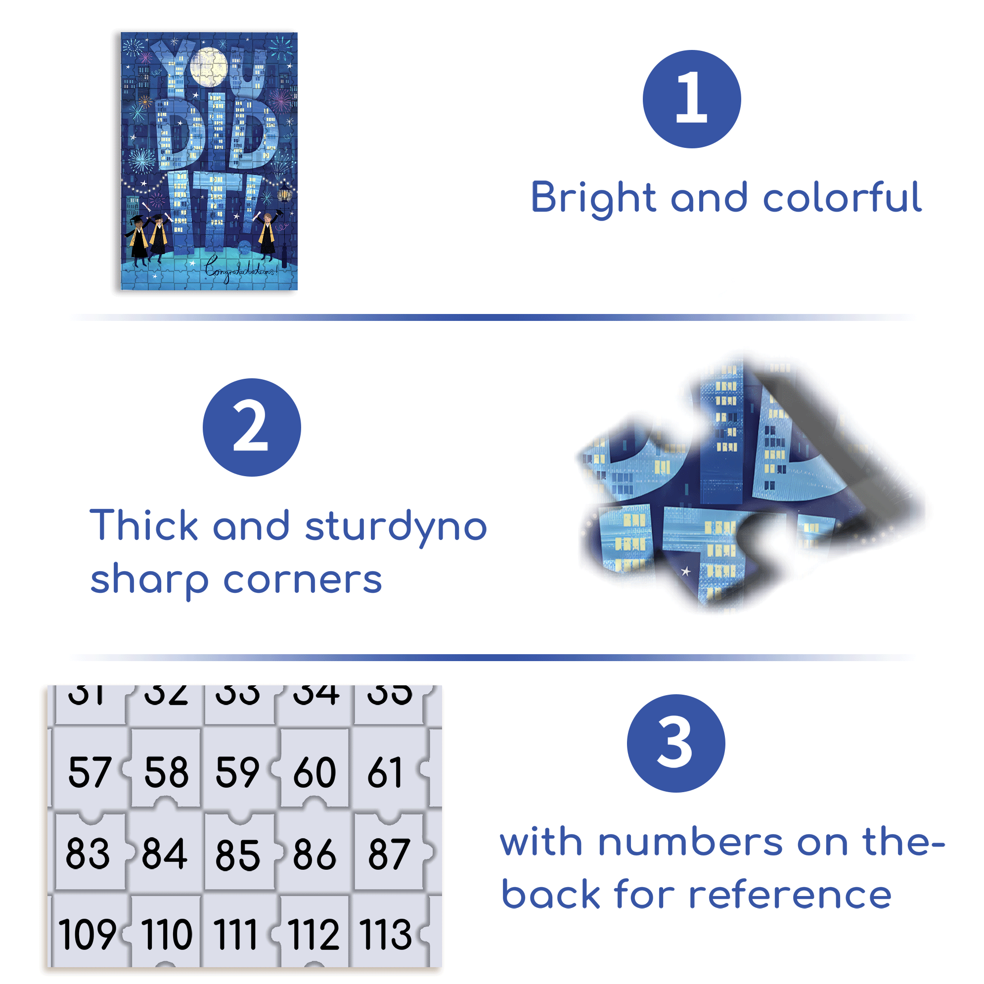 You Did It 500pcs/1000pcs Jigsaw Puzzle, Scratch-Resistant, Interactive Family Game & Brain-Boosting DIY Decor, Perfect for Halloween, Christmas & New Year Gifts, Family Puzzle Game