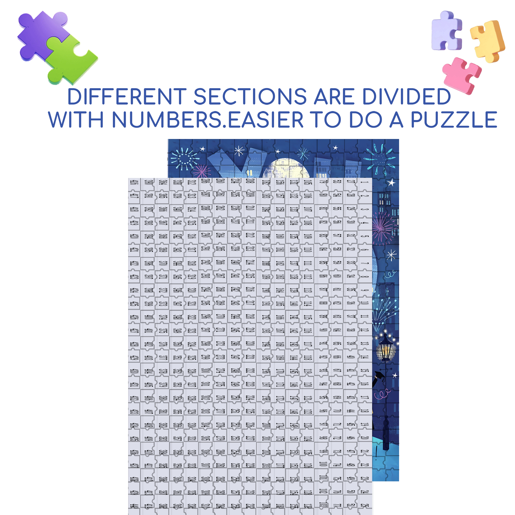You Did It 500pcs/1000pcs Jigsaw Puzzle, Scratch-Resistant, Interactive Family Game & Brain-Boosting DIY Decor, Perfect for Halloween, Christmas & New Year Gifts, Family Puzzle Game