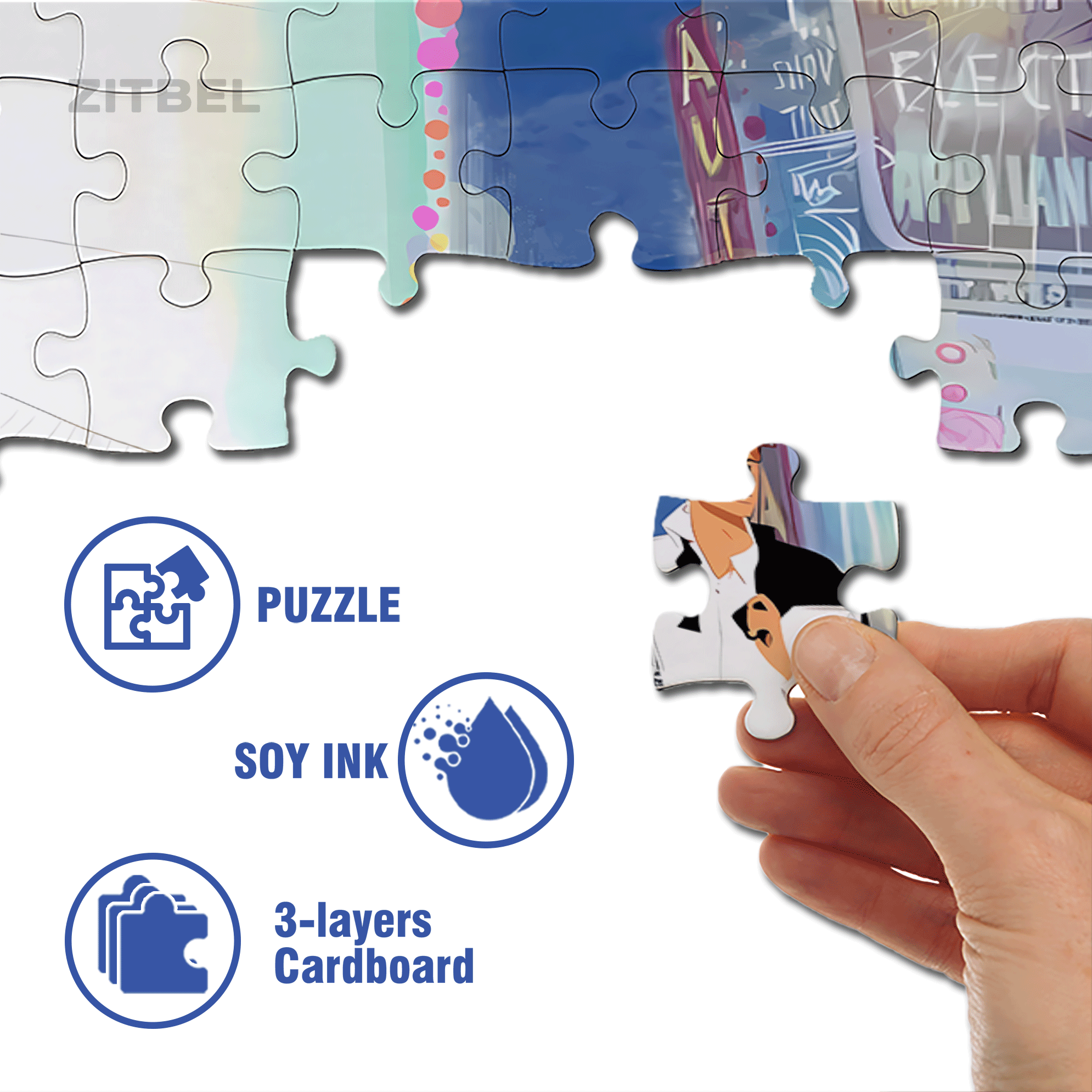 A Perfect Match 500pcs/1000pcs Jigsaw Puzzle, Scratch-Resistant, Interactive Family Game & Brain-Boosting DIY Decor, Perfect for Halloween, Christmas & New Year Gifts, Family Puzzle Game