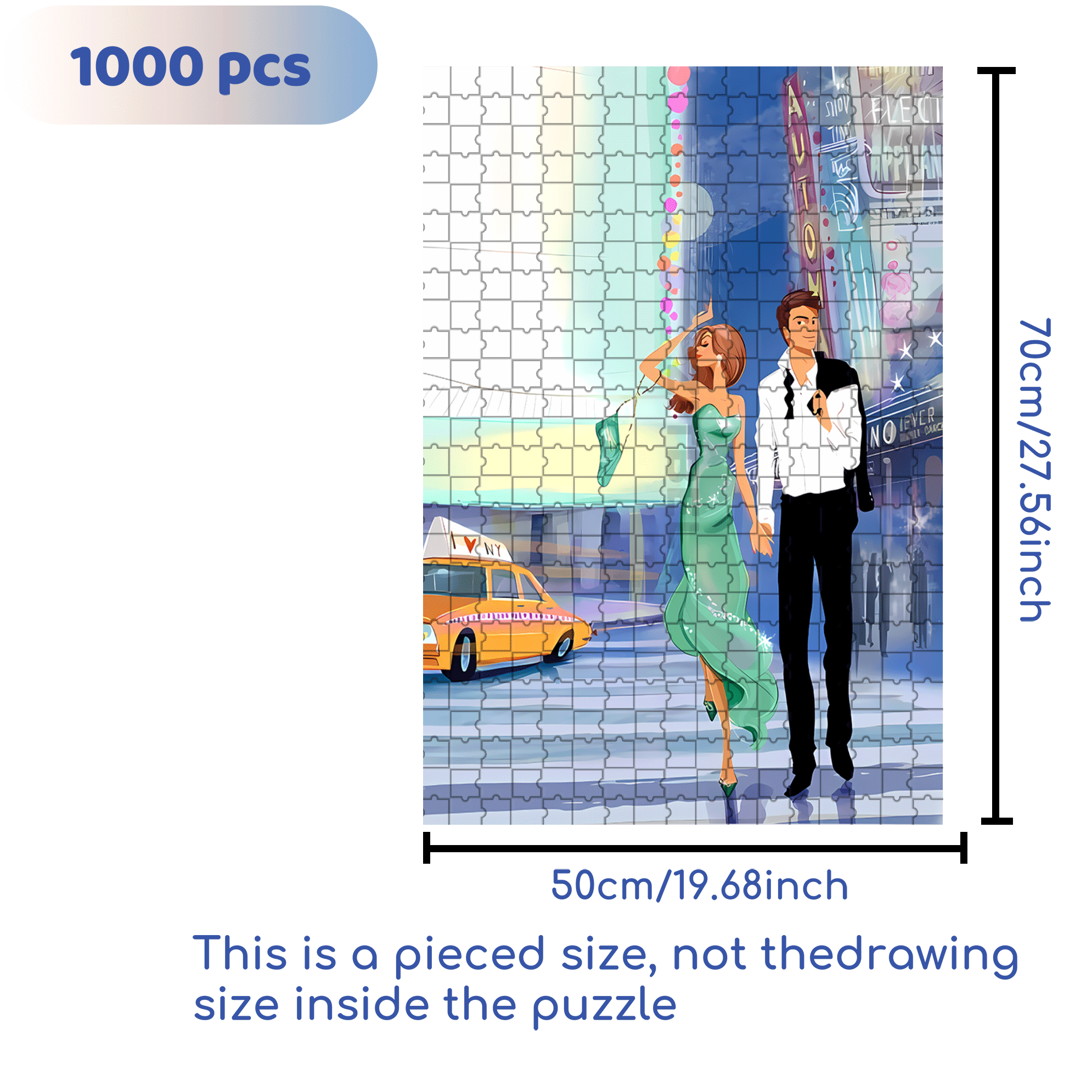 A Perfect Match 500pcs/1000pcs Jigsaw Puzzle, Scratch-Resistant, Interactive Family Game & Brain-Boosting DIY Decor, Perfect for Halloween, Christmas & New Year Gifts, Family Puzzle Game