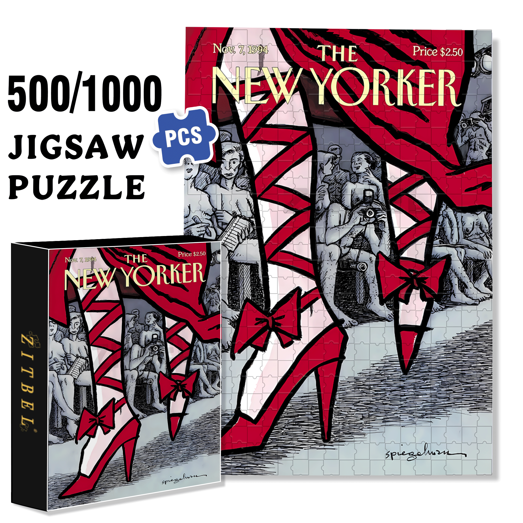 All Eyes 500pcs/1000pcs Jigsaw Puzzle, Scratch-Resistant, Interactive Family Game & Brain-Boosting DIY Decor, Perfect for Halloween, Christmas & New Year Gifts, Family Puzzle Game