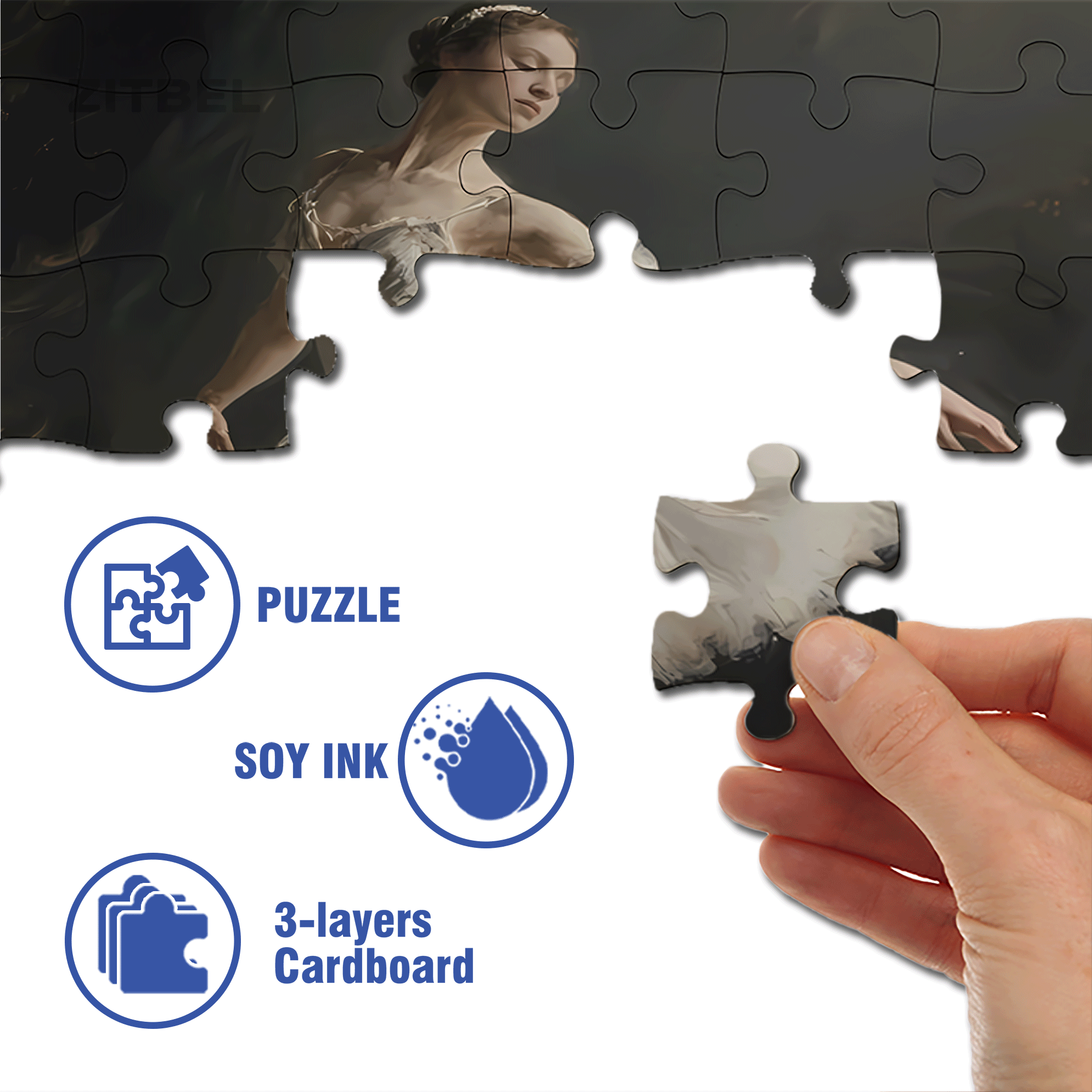 Ballet Dancer 500pcs/1000pcs Jigsaw Puzzle, Scratch-Resistant, Interactive Family Game & Brain-Boosting DIY Decor, Perfect for Halloween, Christmas & New Year Gifts, Family Puzzle Game