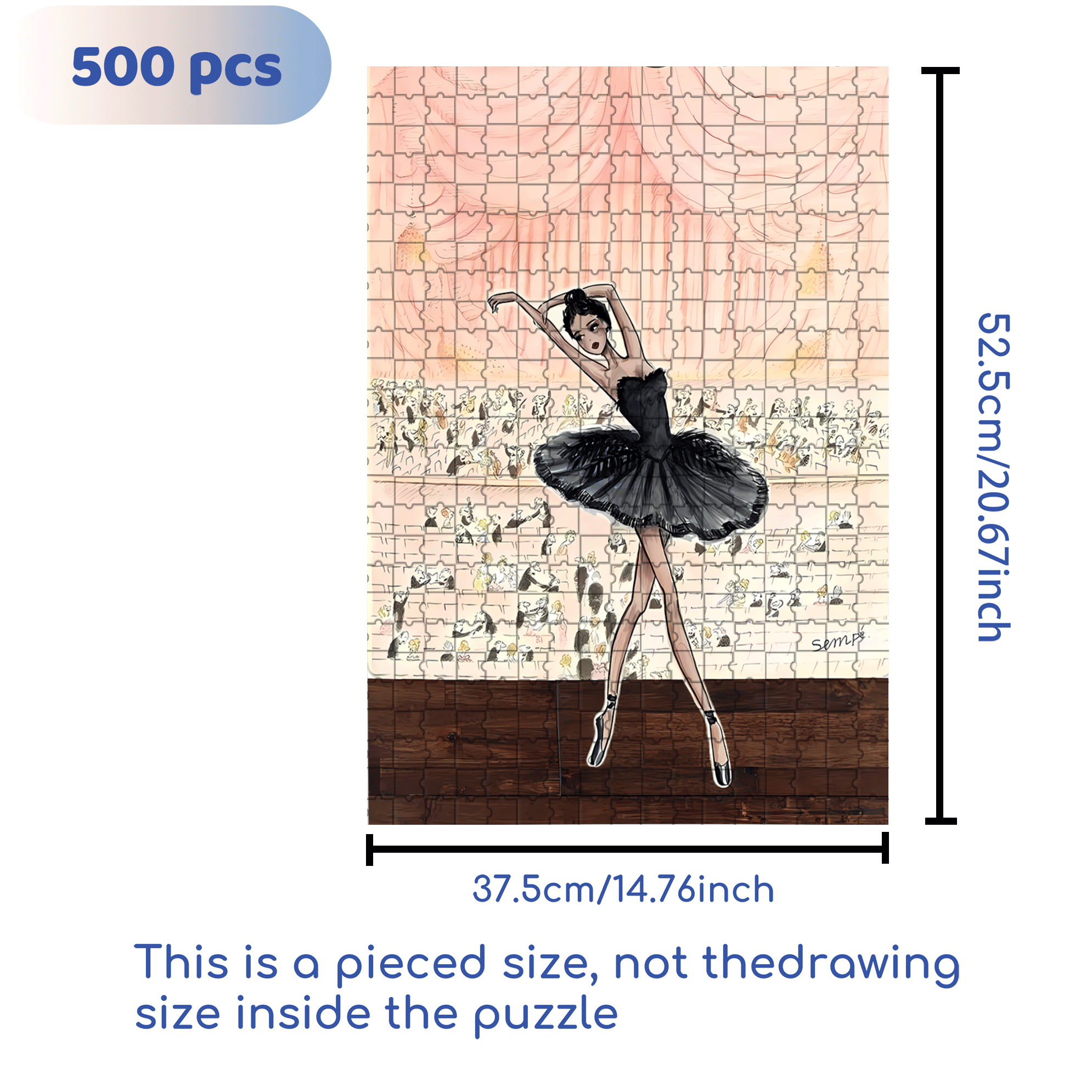 Black Swan 500pcs/1000pcs Jigsaw Puzzle, Scratch-Resistant, Interactive Family Game & Brain-Boosting DIY Decor, Perfect for Halloween, Christmas & New Year Gifts, Family Puzzle Game