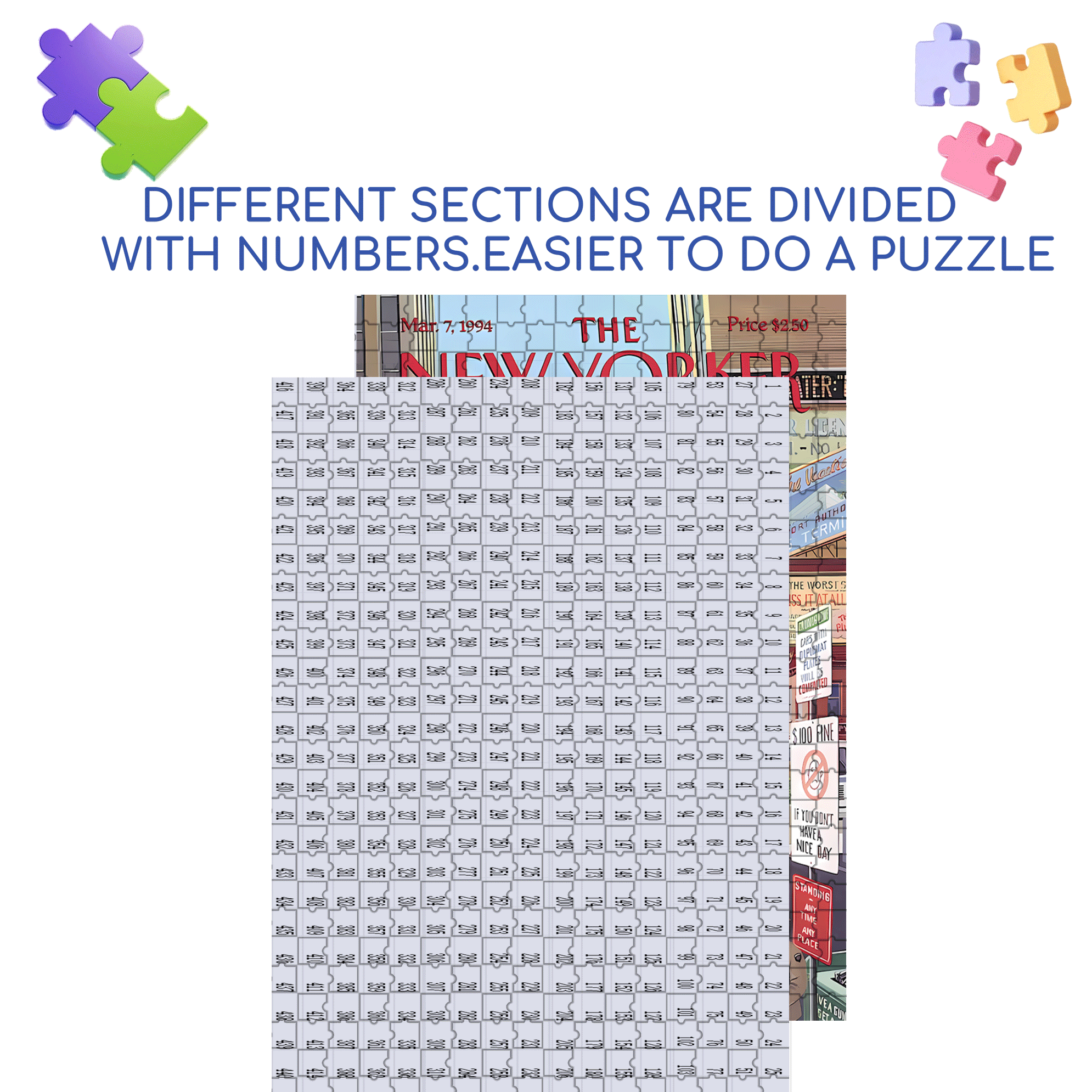 Busy Traffic 500pcs/1000pcs Jigsaw Puzzle, Scratch-Resistant, Interactive Family Game & Brain-Boosting DIY Decor, Perfect for Halloween, Christmas & New Year Gifts, Family Puzzle Game