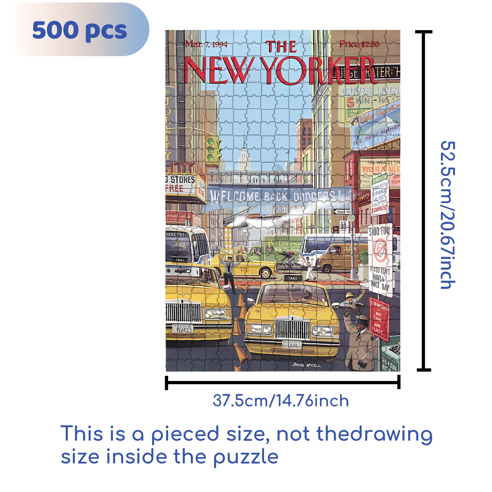 Busy Traffic 500pcs/1000pcs Jigsaw Puzzle, Scratch-Resistant, Interactive Family Game & Brain-Boosting DIY Decor, Perfect for Halloween, Christmas & New Year Gifts, Family Puzzle Game