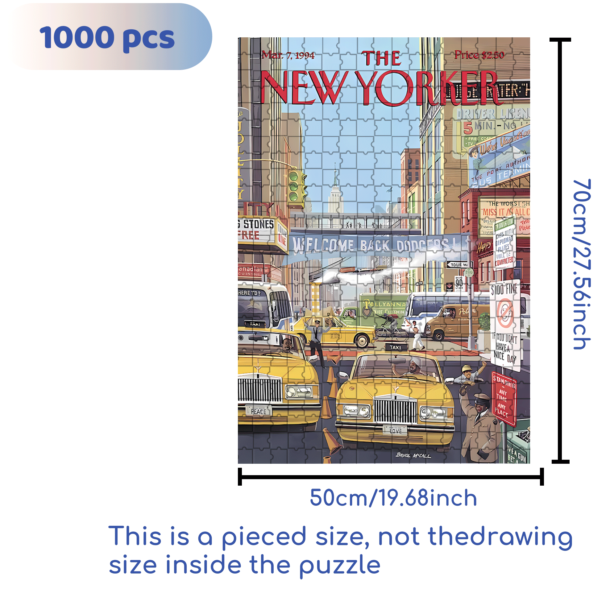 Busy Traffic 500pcs/1000pcs Jigsaw Puzzle, Scratch-Resistant, Interactive Family Game & Brain-Boosting DIY Decor, Perfect for Halloween, Christmas & New Year Gifts, Family Puzzle Game