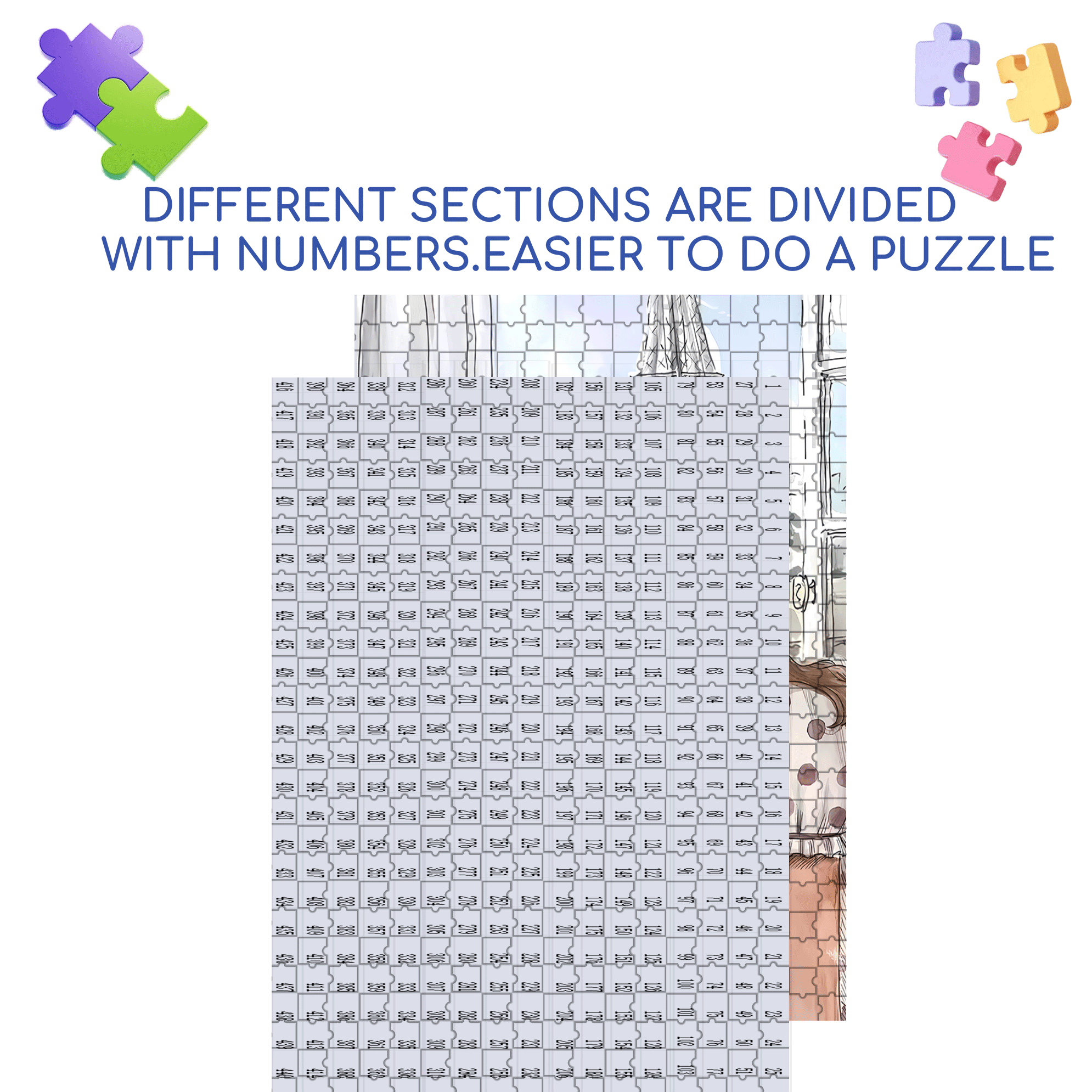Christina 500pcs/1000pcs Jigsaw Puzzle, Scratch-Resistant, Interactive Family Game & Brain-Boosting DIY Decor, Perfect for Halloween, Christmas & New Year Gifts, Family Puzzle Game