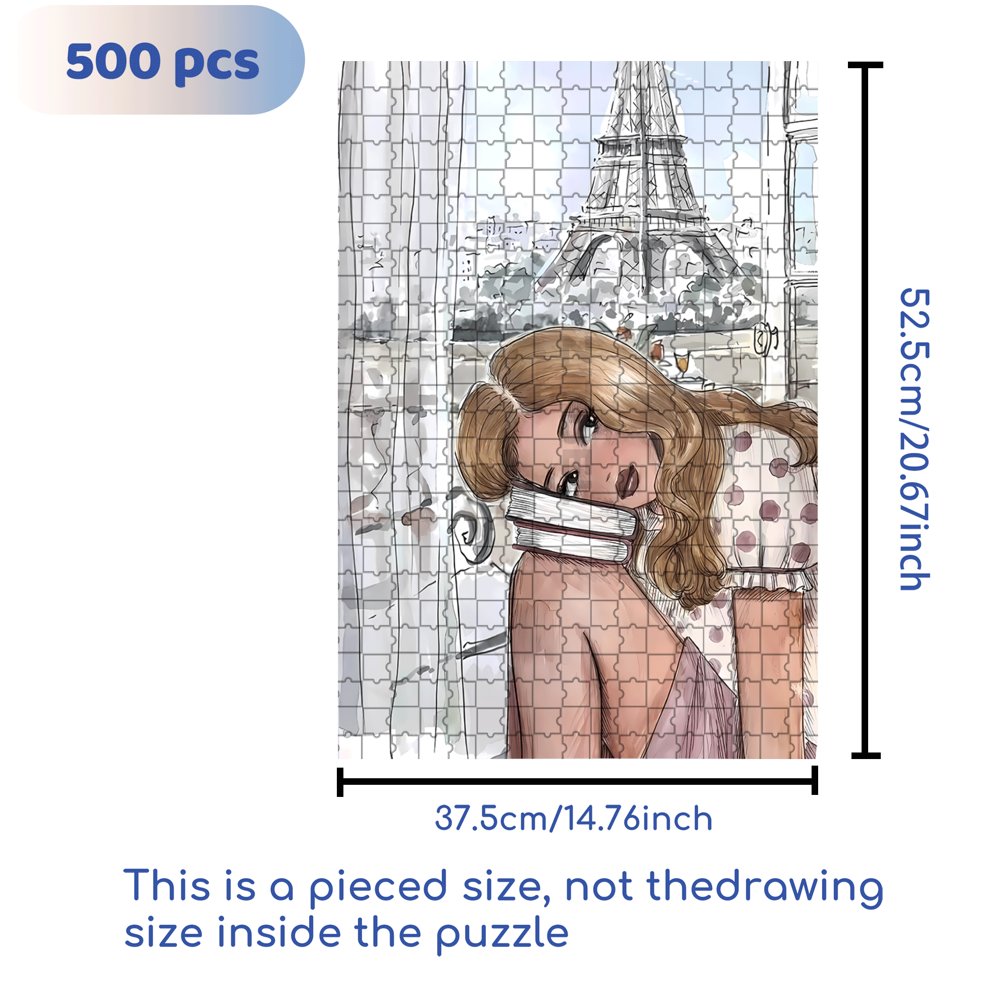 Christina 500pcs/1000pcs Jigsaw Puzzle, Scratch-Resistant, Interactive Family Game & Brain-Boosting DIY Decor, Perfect for Halloween, Christmas & New Year Gifts, Family Puzzle Game
