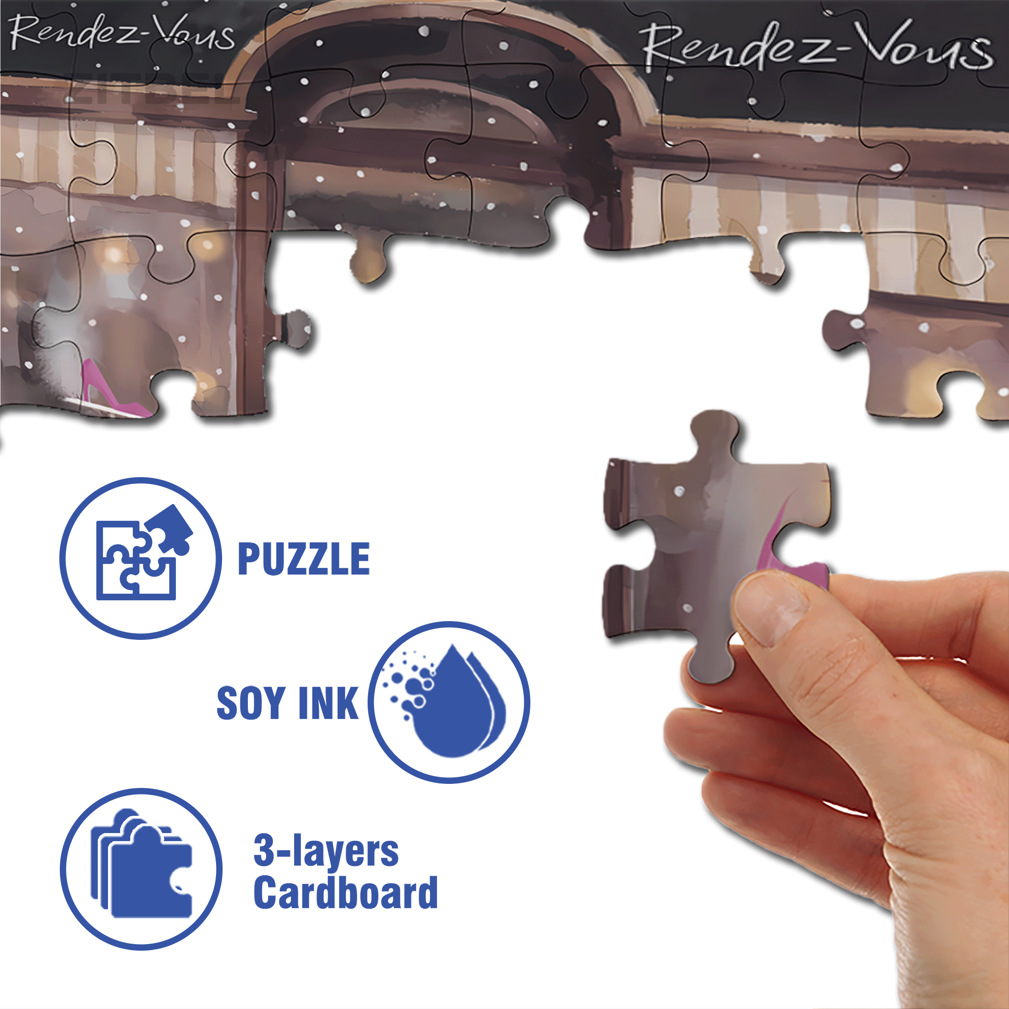 Clothing Store 500pcs/1000pcs Jigsaw Puzzle, Scratch-Resistant, Interactive Family Game & Brain-Boosting DIY Decor, Perfect for Halloween, Christmas & New Year Gifts, Family Puzzle Game