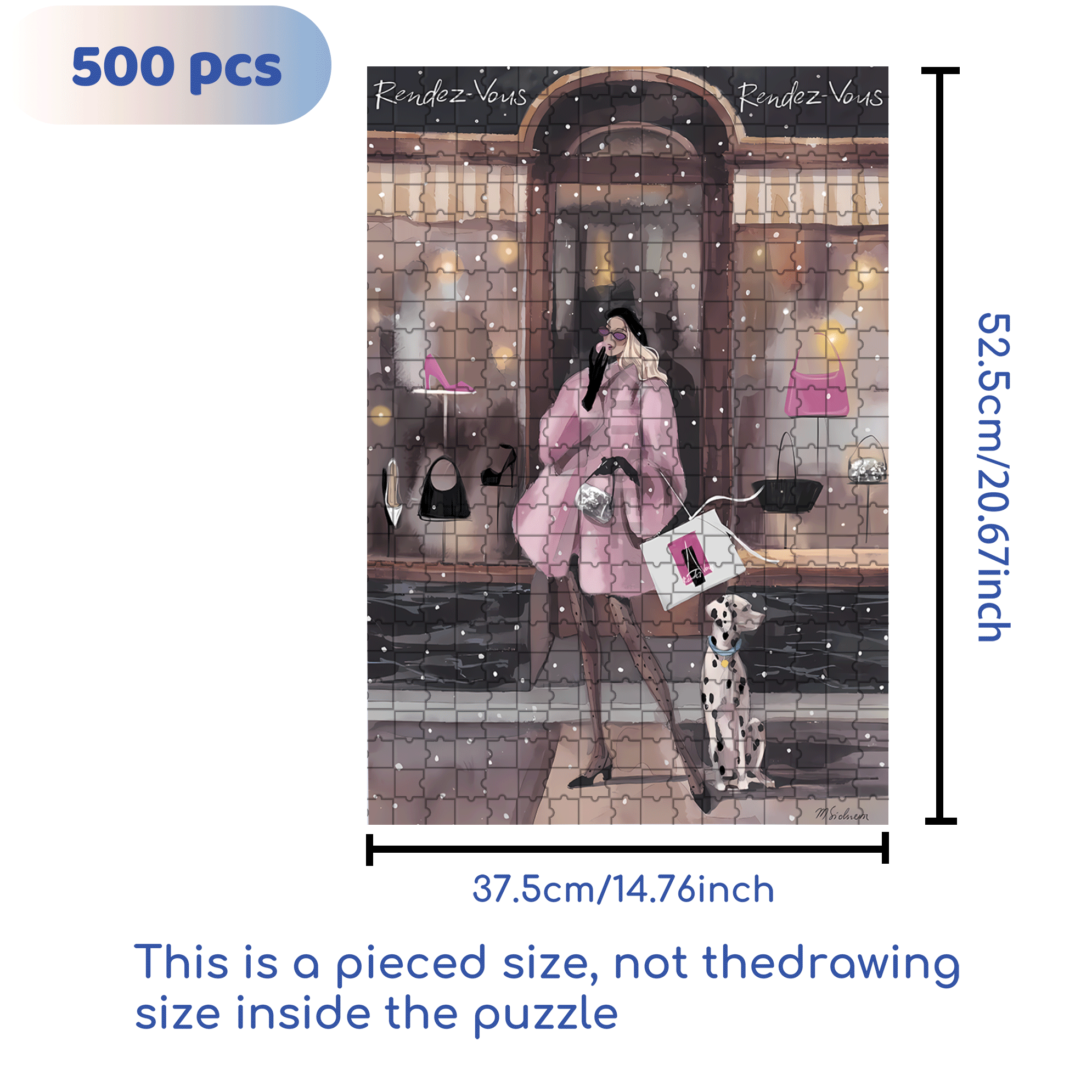 Clothing Store 500pcs/1000pcs Jigsaw Puzzle, Scratch-Resistant, Interactive Family Game & Brain-Boosting DIY Decor, Perfect for Halloween, Christmas & New Year Gifts, Family Puzzle Game