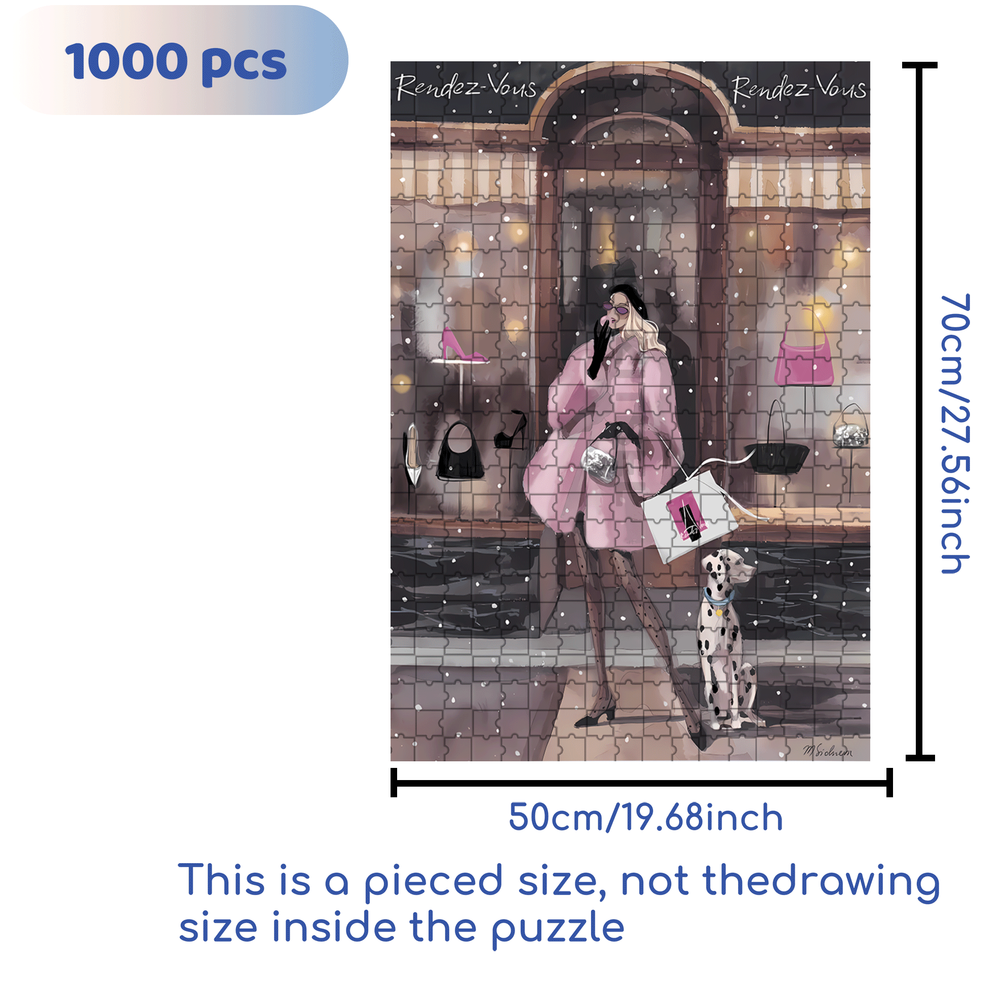 Clothing Store 500pcs/1000pcs Jigsaw Puzzle, Scratch-Resistant, Interactive Family Game & Brain-Boosting DIY Decor, Perfect for Halloween, Christmas & New Year Gifts, Family Puzzle Game