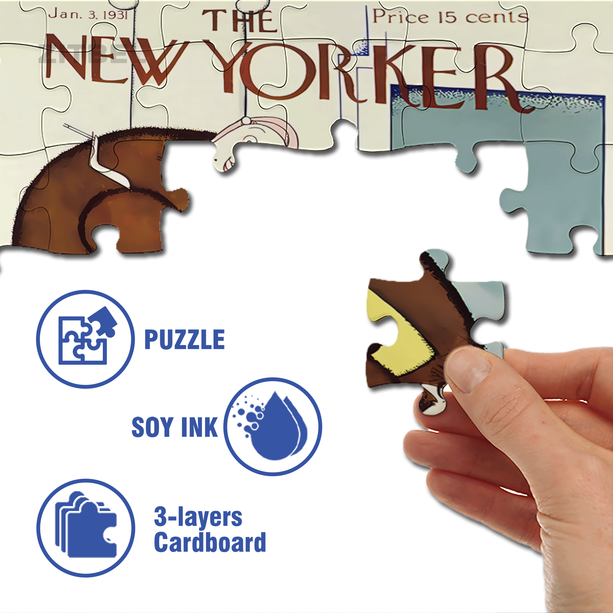 Exaggerated Scarf 500pcs/1000pcs Jigsaw Puzzle, Scratch-Resistant, Interactive Family Game & Brain-Boosting DIY Decor, Perfect for Halloween, Christmas & New Year Gifts, Family Puzzle Game