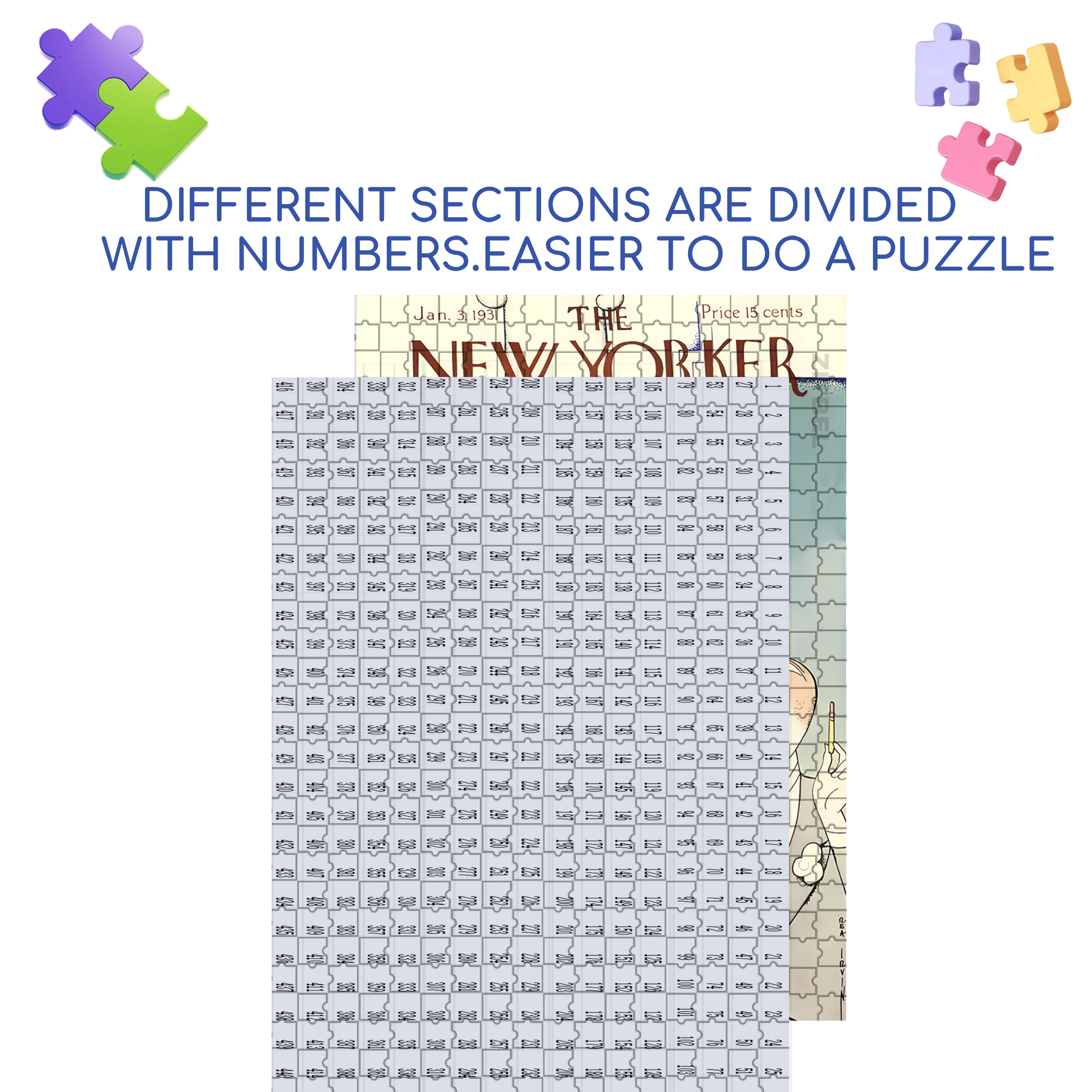 Exaggerated Scarf 500pcs/1000pcs Jigsaw Puzzle, Scratch-Resistant, Interactive Family Game & Brain-Boosting DIY Decor, Perfect for Halloween, Christmas & New Year Gifts, Family Puzzle Game
