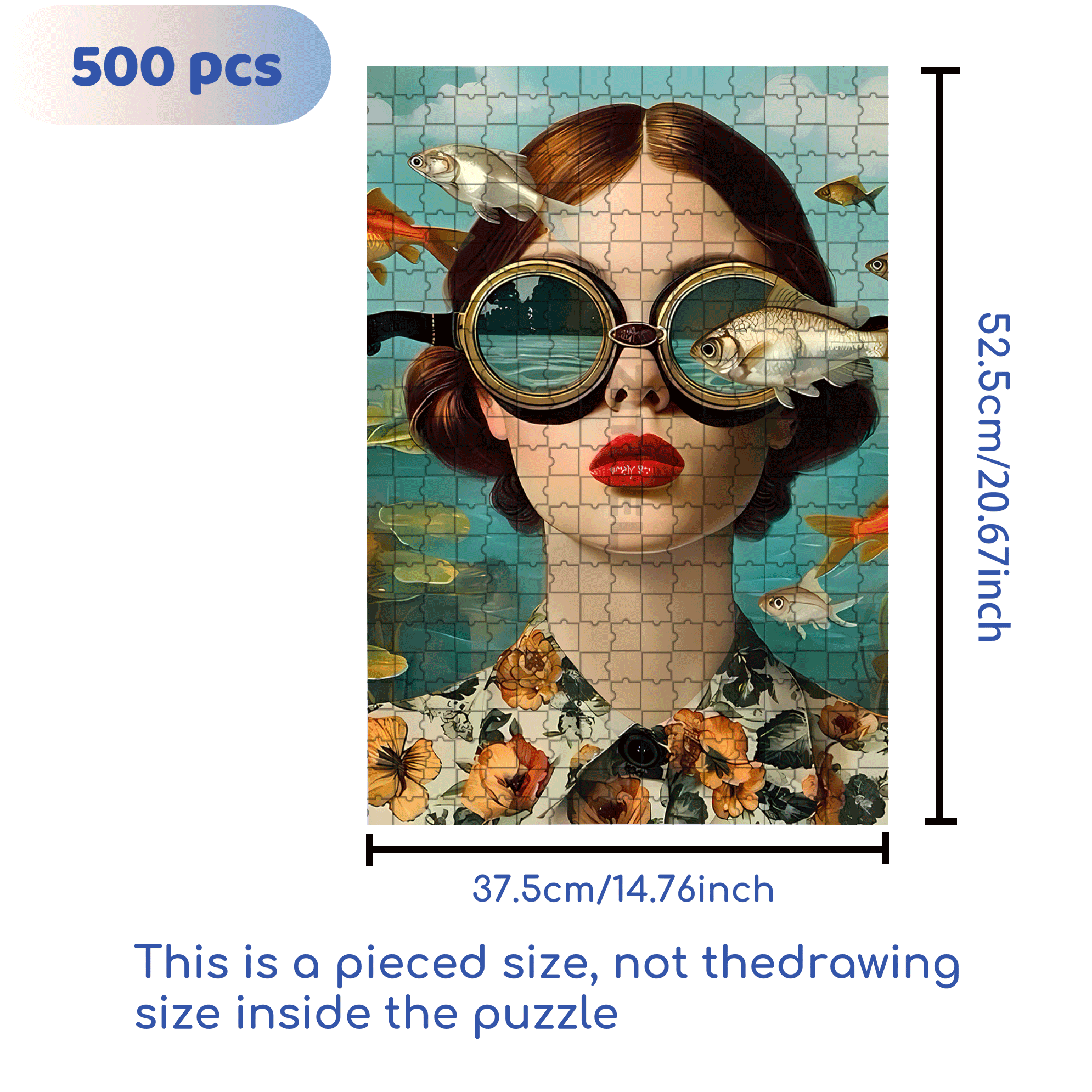Fiery Red Lips 500pcs/1000pcs Jigsaw Puzzle, Scratch-Resistant, Interactive Family Game & Brain-Boosting DIY Decor, Perfect for Halloween, Christmas & New Year Gifts, Family Puzzle Game